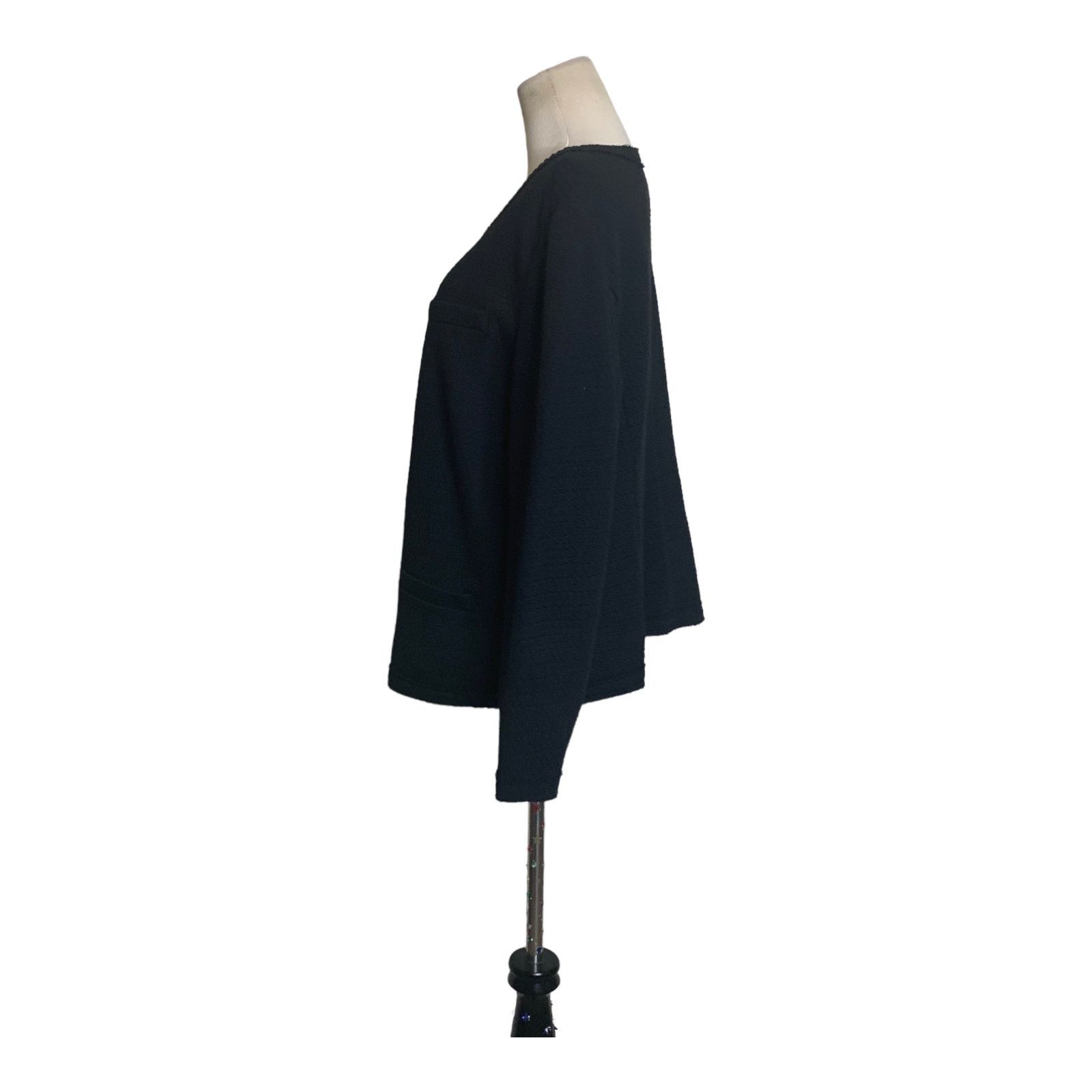 Alfani Alfani black long sleeves zippered knit jacket size 1X Size XL / US 12-14 / IT 48-50 - 7 Thumbnail