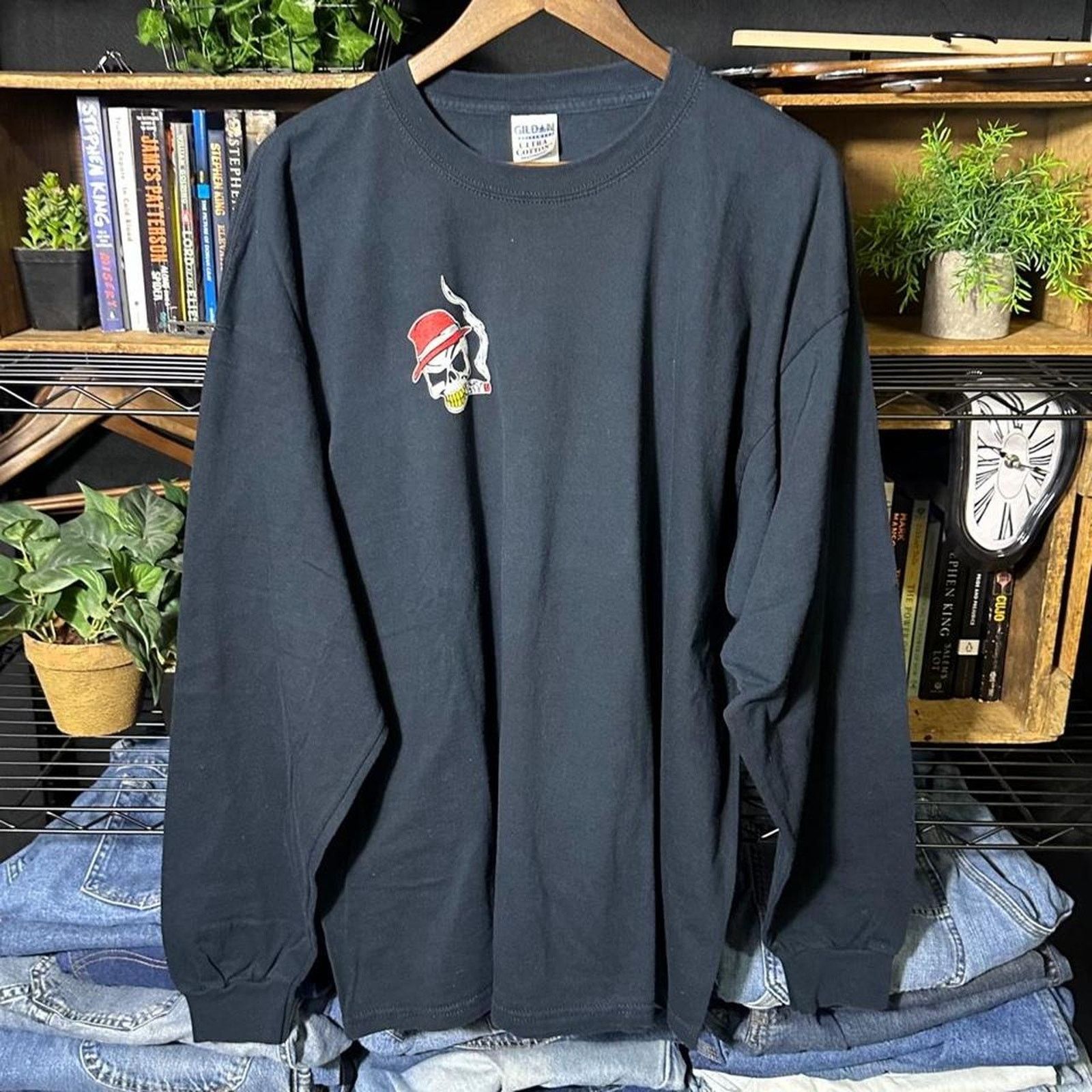 Gildan Vintage Y2K Hot Rod Hoodlums Long Sleeve Tee XL Biker Shirt Size US XXL / EU 58 / 5 - 2 Thumbnail
