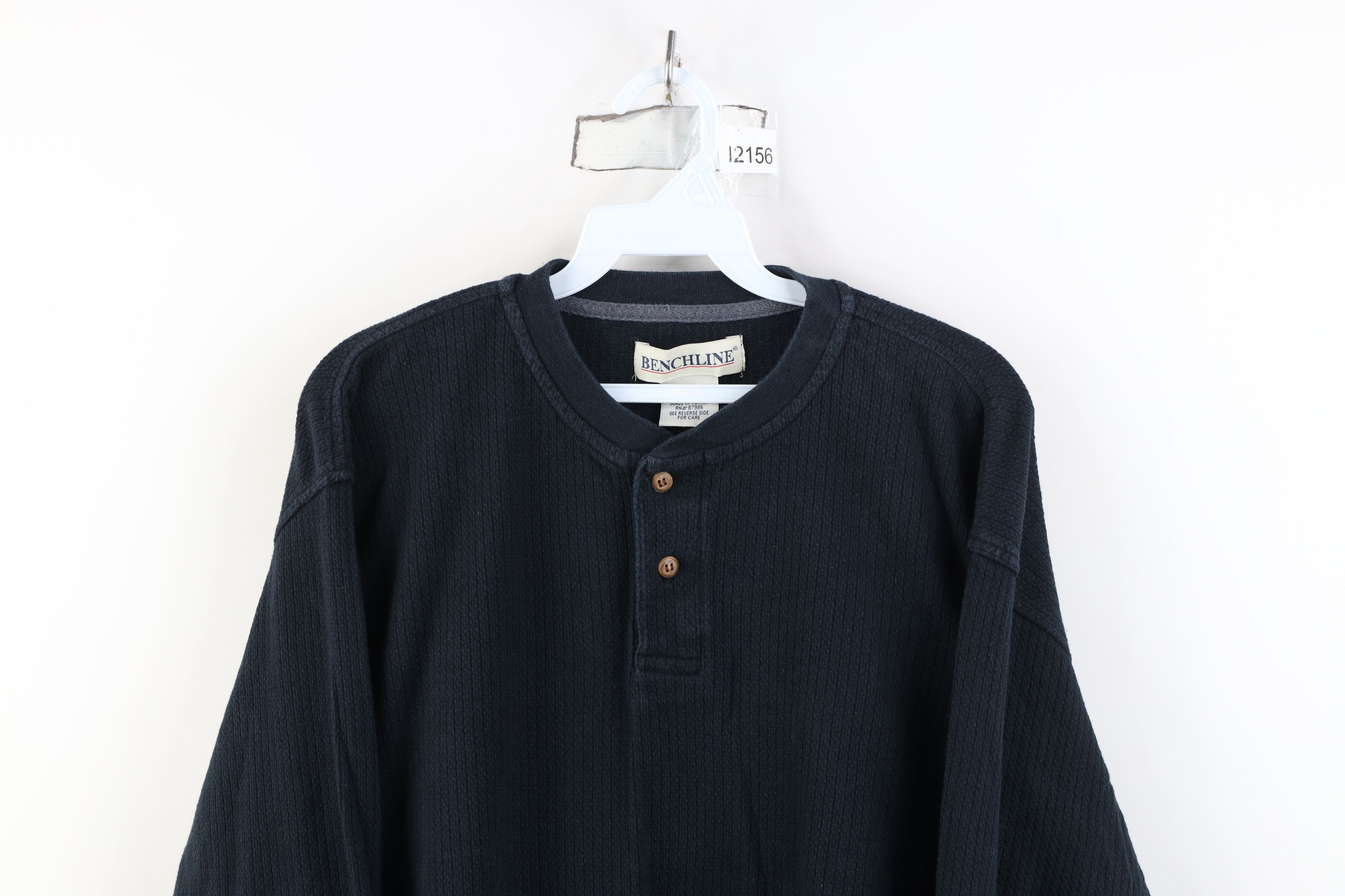 Vintage Vintage 90s Streetwear Knit Long Sleeve Henley T-Shirt Size US L / EU 52-54 / 3 - 2 Thumbnail