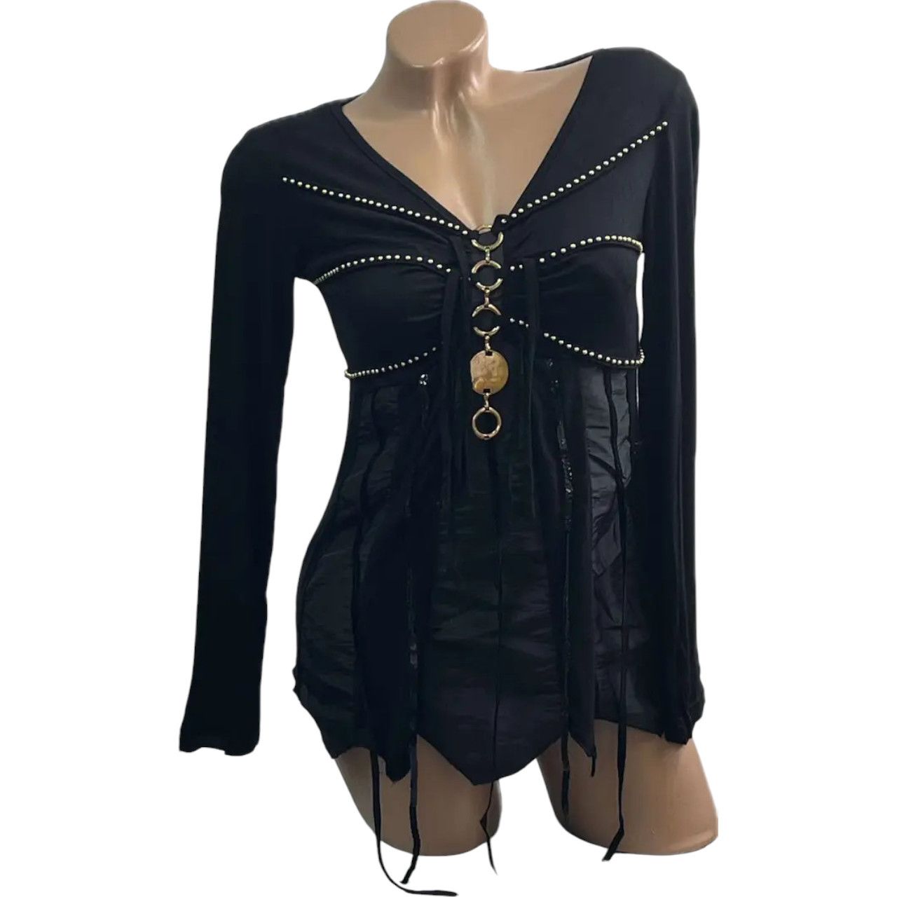 Japanese Brand Avant garde longsleeve asymmetric blouse sz S Size S / US 4 / IT 40 - 6 Thumbnail