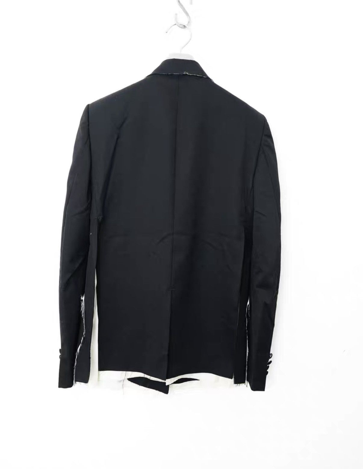 Sulvam Sulvam Cut-Out Distressed Double Layer Wool Blazer Jacket Size US S / EU 44-46 / 1 - 7 Thumbnail