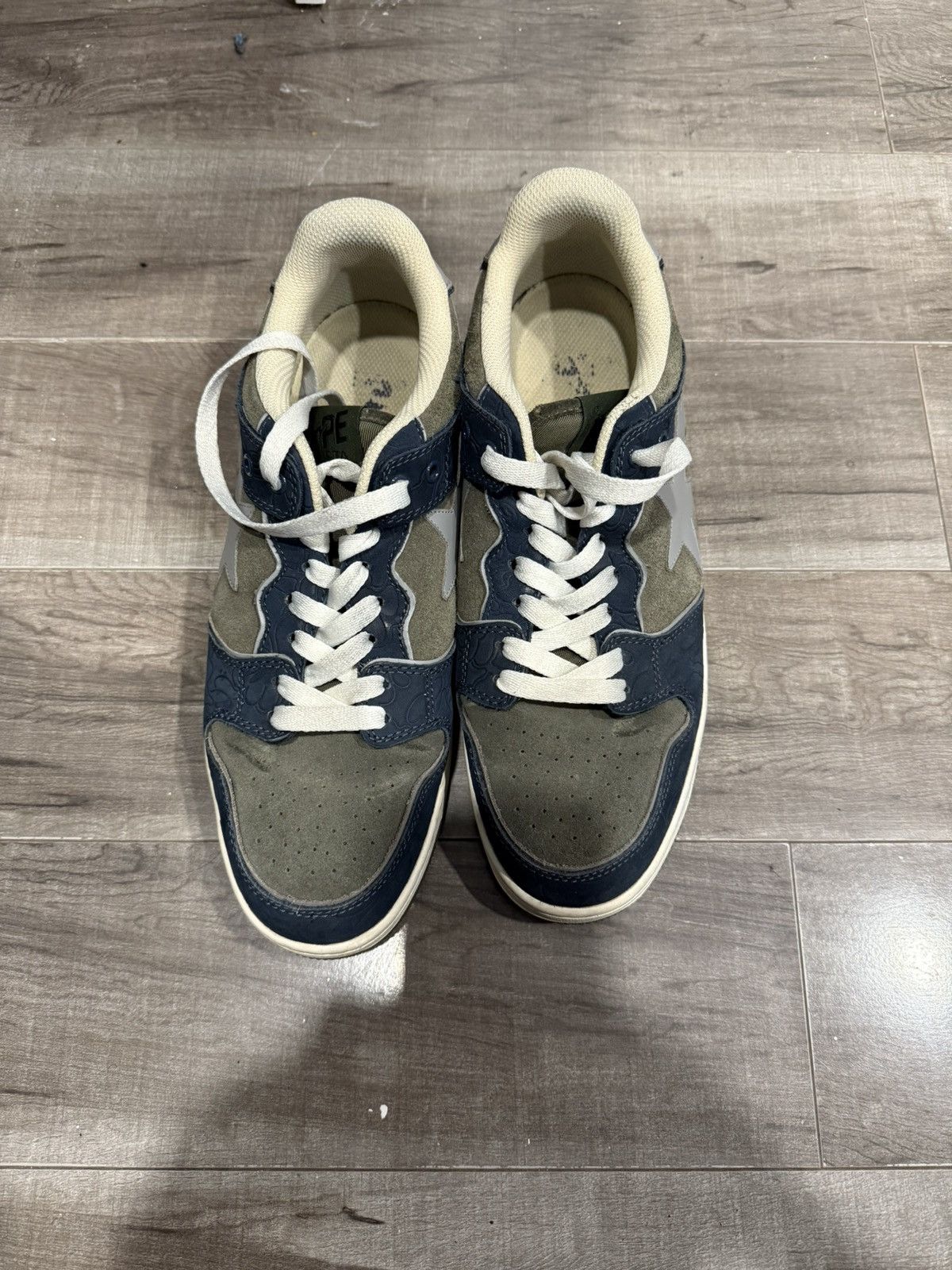 Bape Bapestas Sk8 marine blue and grey size 11 Size US 11 / EU 44 - 1 Thumbnail