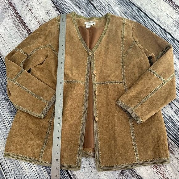 Vintage Vintage Christopher & Banks 100% Genuine Leather Boho Jacket Size L / US 10 / IT 46 - 7 Thumbnail