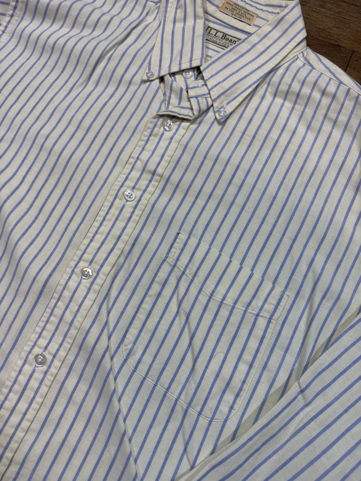 L.L. Bean Vintage L.L. Bean Striped Button Up Shirt Size US XL / EU 56 / 4 - 4 Thumbnail