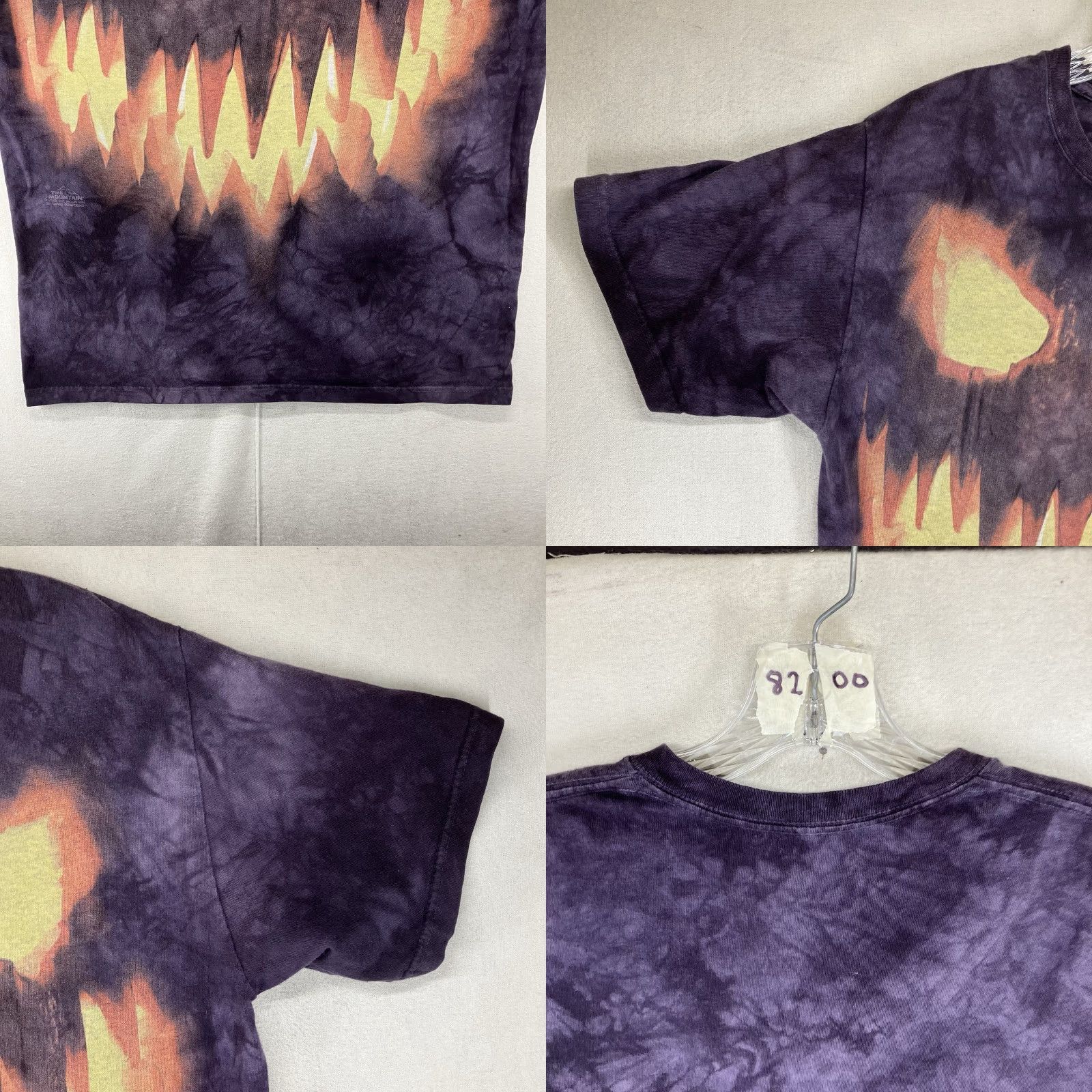 The Mountain VINTAGE The Mountain Halloween Jack-o'-lantern T-shirt Unisex Adults Medium Purple Graphic Print Fall Winter Mens Size US M / EU 48-50 / 2 - 8 Thumbnail