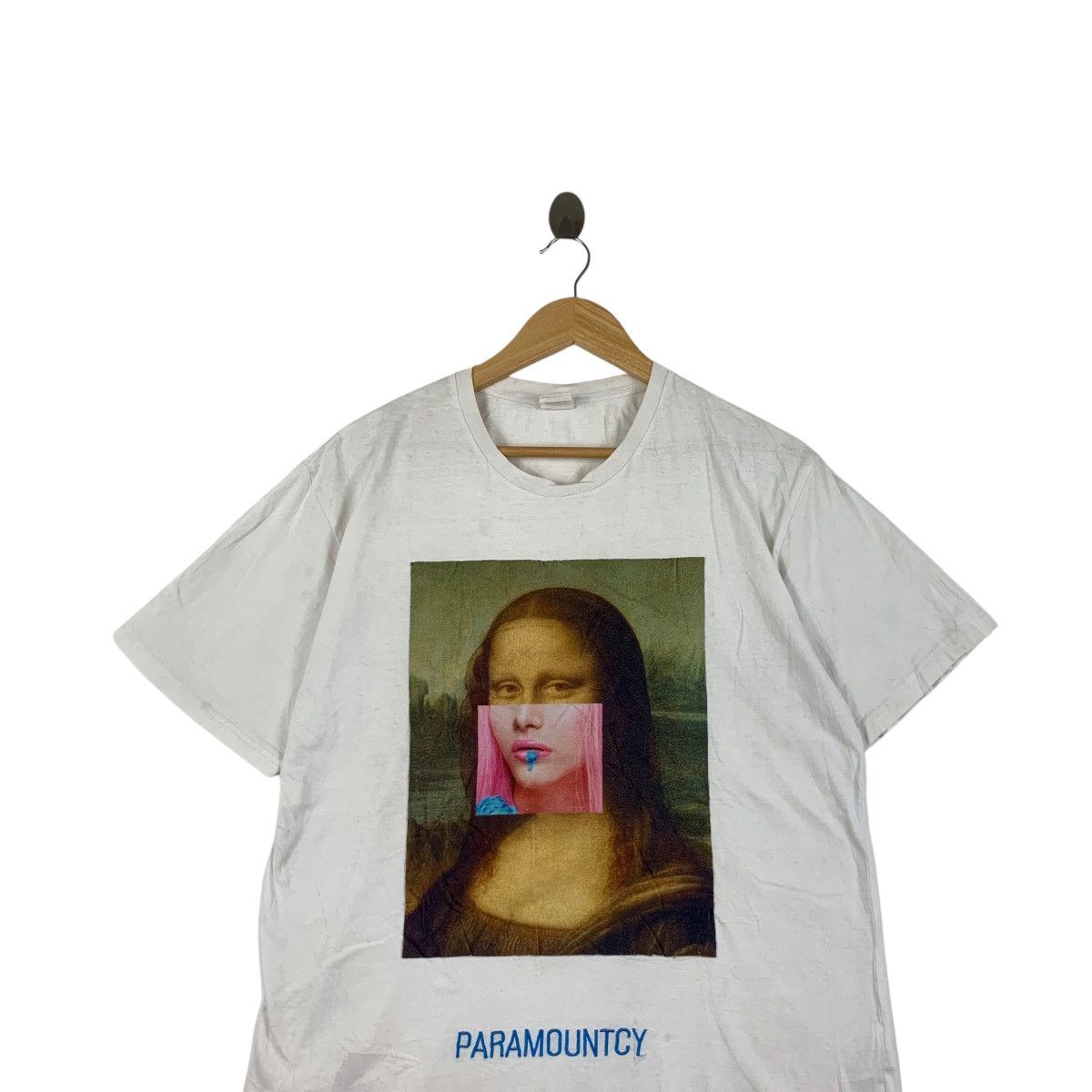 Vintage NOVEL PARAMOUNTCY MONA LISA Portrait Tee Shirt Top Size M / US 6-8 / IT 42-44 - 2 Thumbnail
