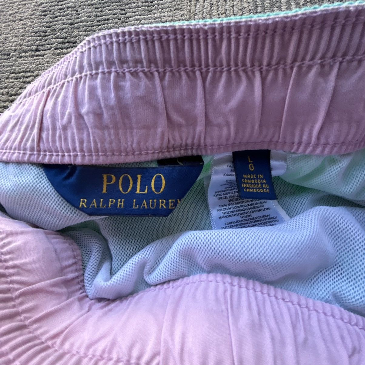 Polo Ralph Lauren Polo Ralph Lauren Light Turquoise Pink Pony Board Shorts Size US 36 / EU 52 - 2 Thumbnail