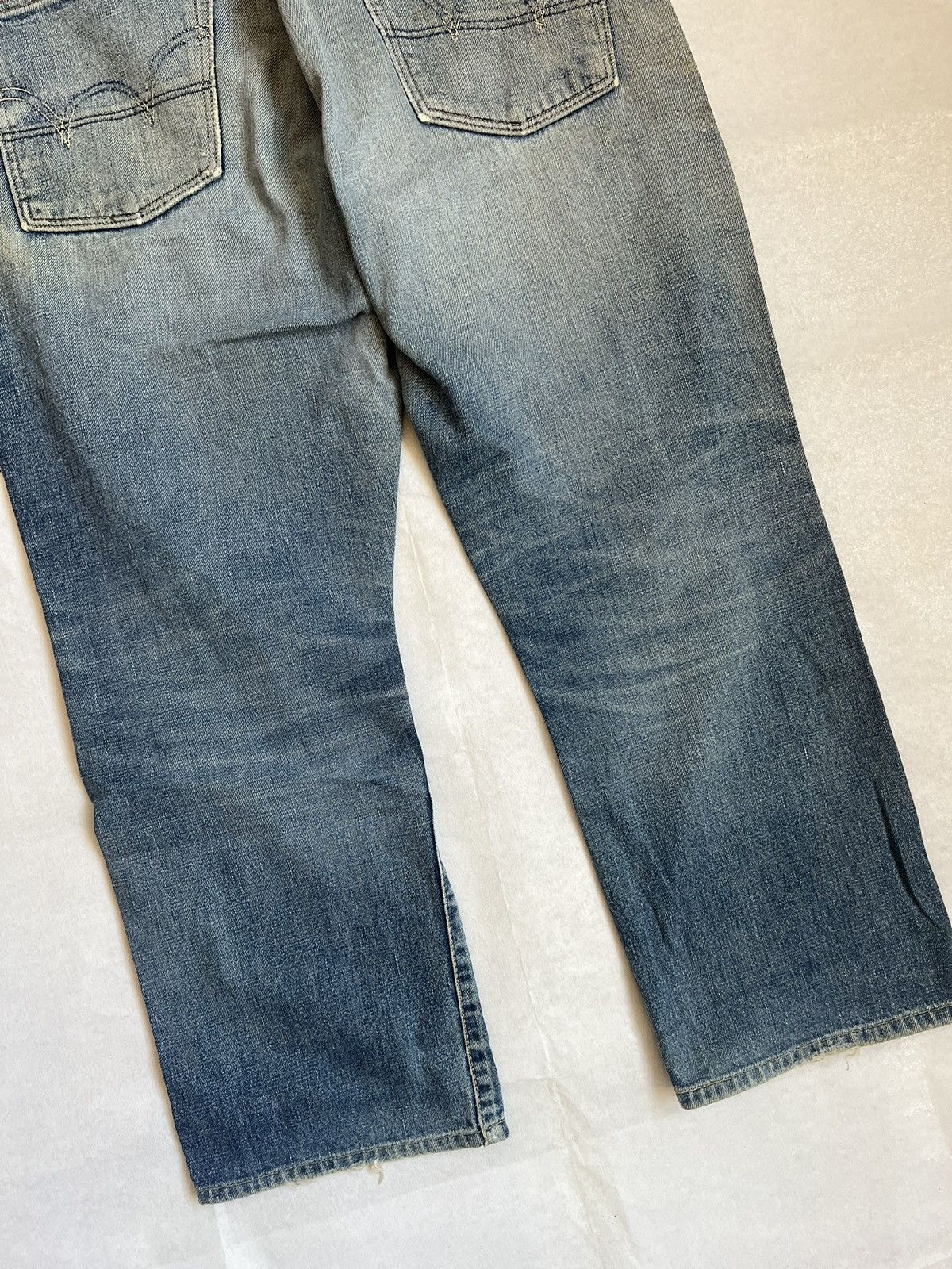 Edwin Edwin 505z Orange Selvedge Distressed Denim Size US 37 - 13 Thumbnail