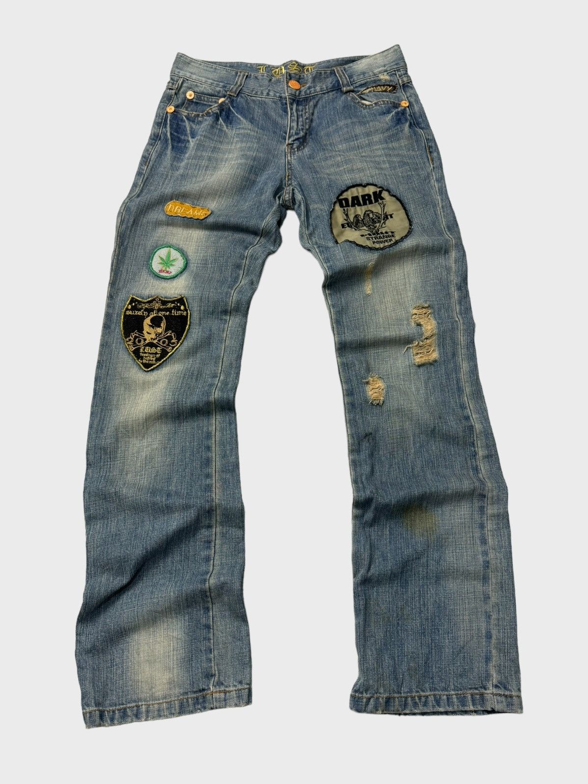 Hysteric Glamour Flare Distressed Patches Junya Watanabe Style Denim Jeans Size US 29 - 1 Thumbnail