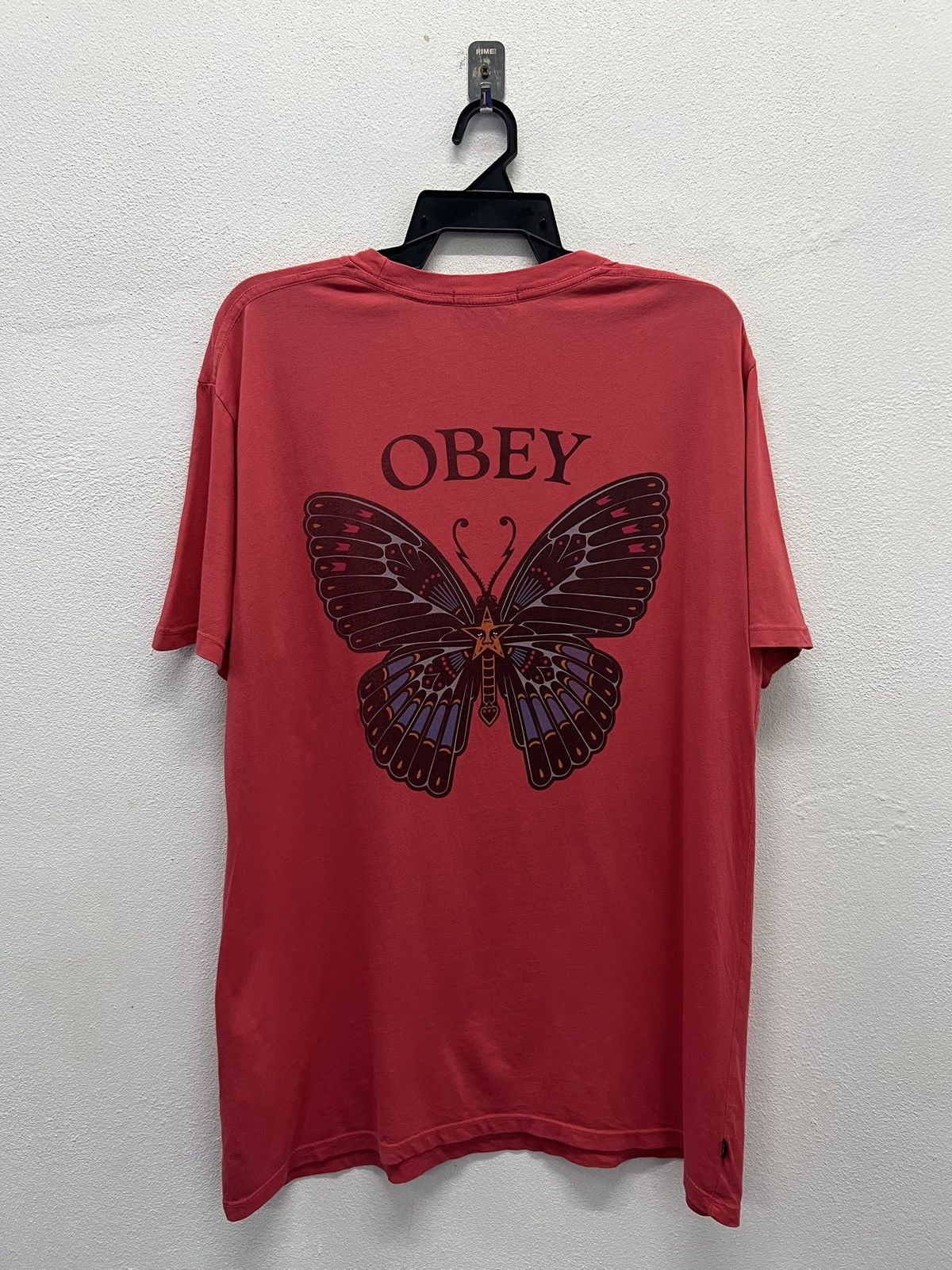 Obey × Vintage VINTAGE OBEY BIG LOGO BUTTERFLY SHIRT Size US L / EU 52-54 / 3 - 1 Thumbnail