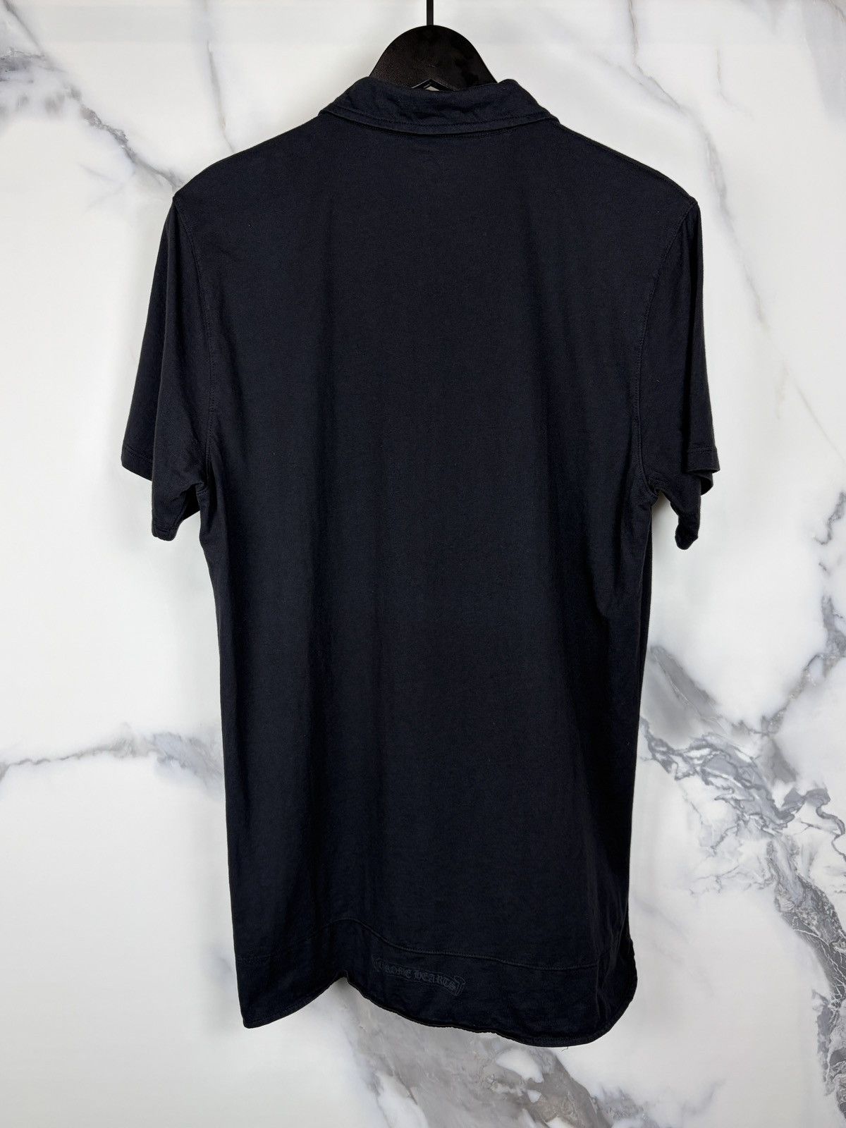 Chrome Hearts Chrome Hearts Vintage Silver Button Horseshoe Polo Shirt Size US M / EU 48-50 / 2 - 3 Thumbnail