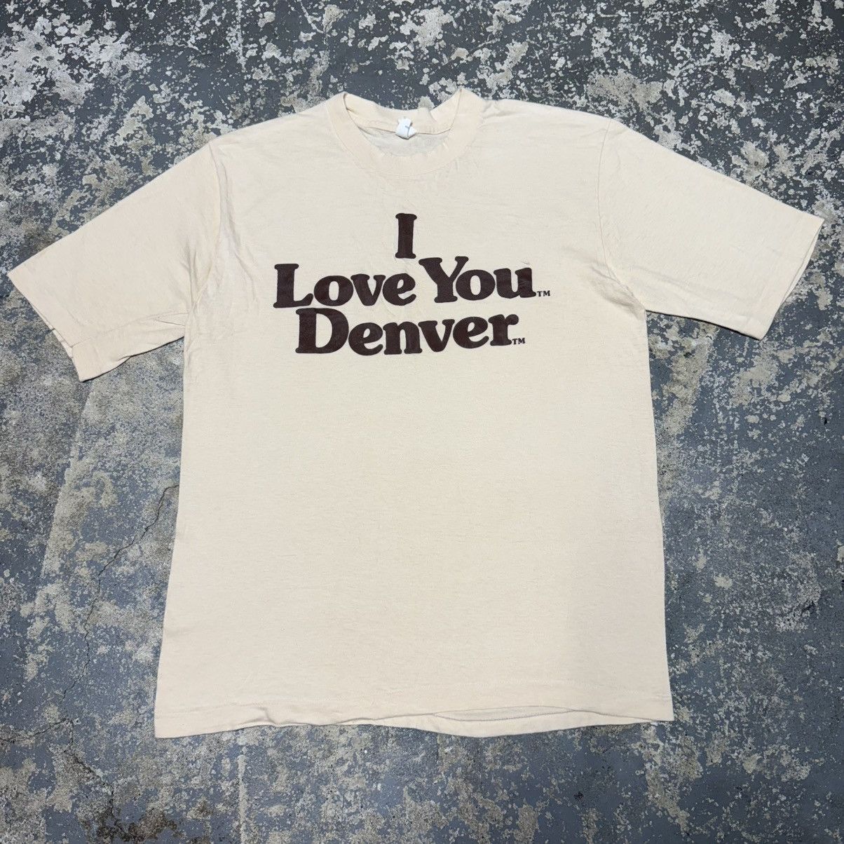 Other True Vintage I Love You Denver Tan/Cream 70s Belton Tshirt Size US L / EU 52-54 / 3 - 1 Thumbnail