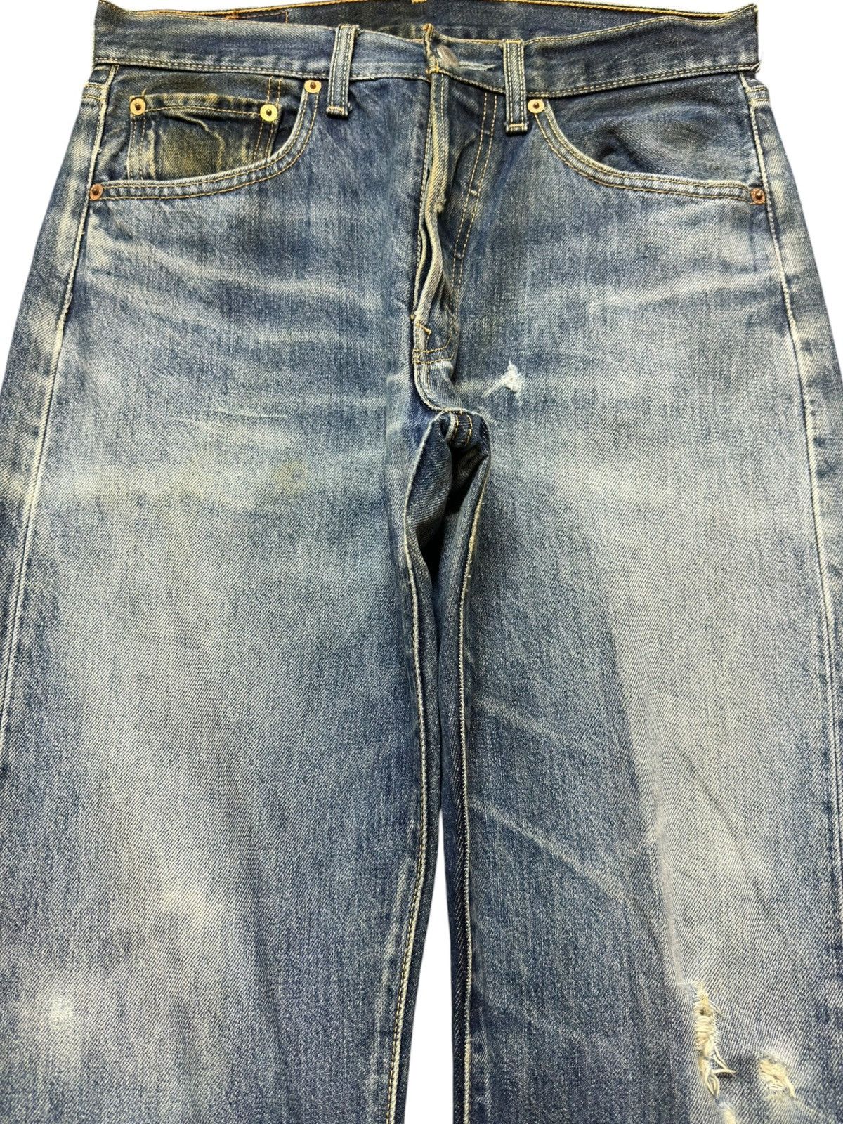 Levi's Vintage Clothing Vintage Levi’s 501 Faded Ripped Distressed Denim Size US 30 / EU 46 - 2 Thumbnail