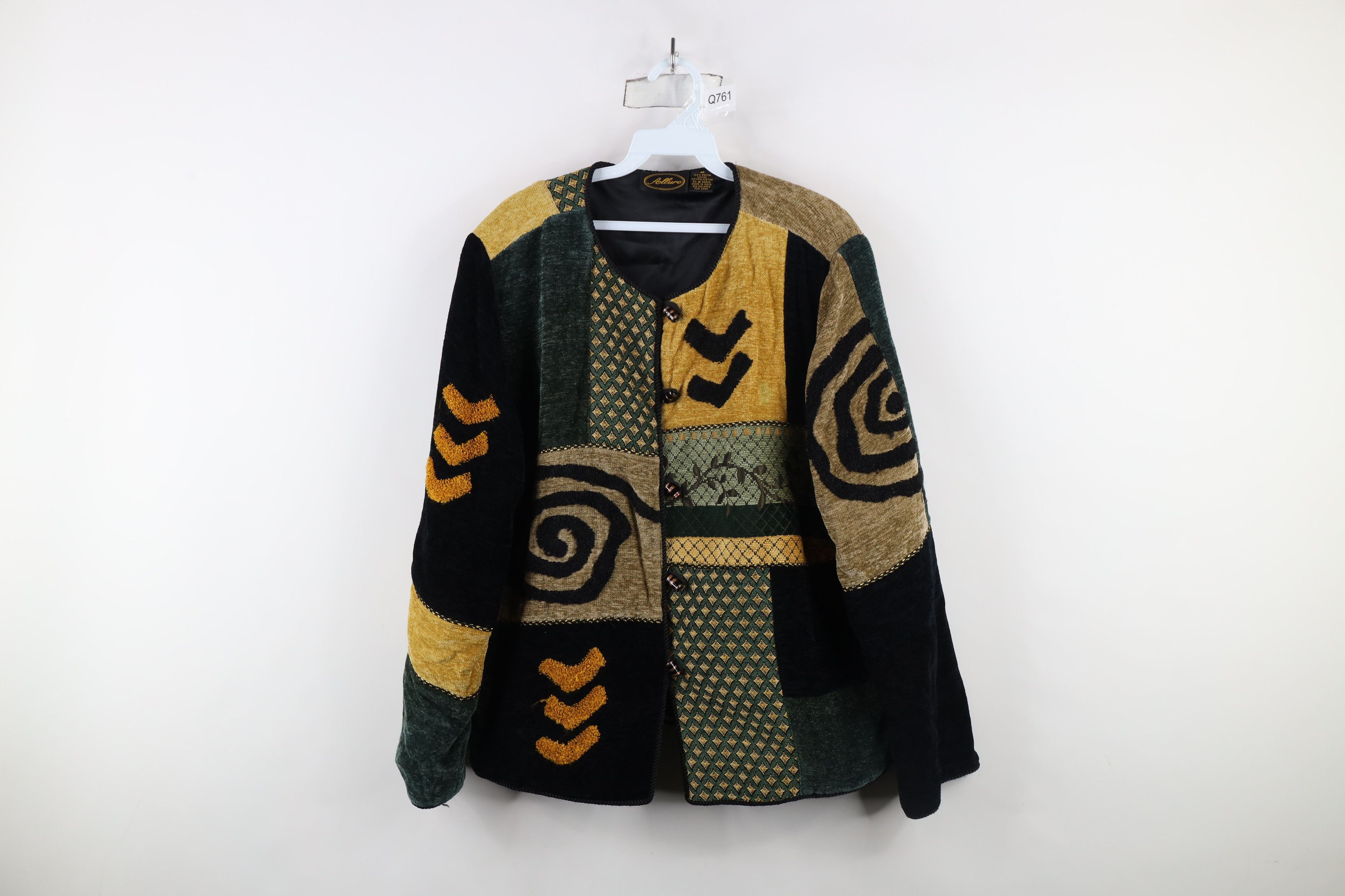 Vintage Vintage 90s Streetwear Patchwork Toggle Button Jacket Size M / US 6-8 / IT 42-44 - 1 Thumbnail