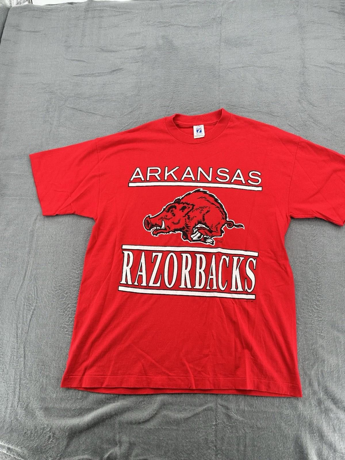 Logo 7 Vintage Logo 7 - Men's XL Arkansas Razorbacks Red Logo Size US XL / EU 56 / 4 - 1 Thumbnail