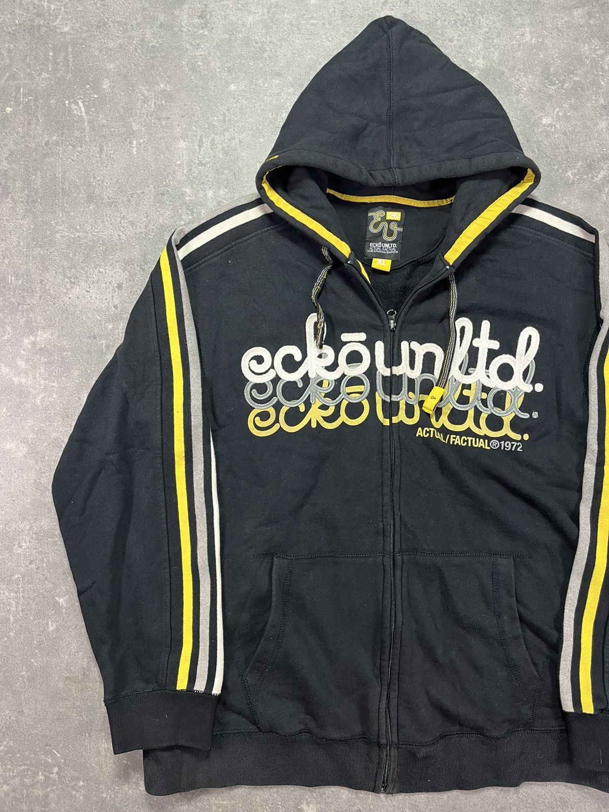 Ecko Unltd. Ecko Unltd. Triple Big Logo Spellout Baggy Zip Hoodie XL Size US XL / EU 56 / 4 - 3 Thumbnail