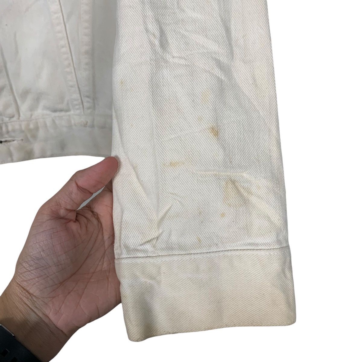 Japanese Brand DOMINGO SPELLBOUND Type 3 White Denim Jacket #2096-C91 Size US M / EU 48-50 / 2 - 13 Thumbnail