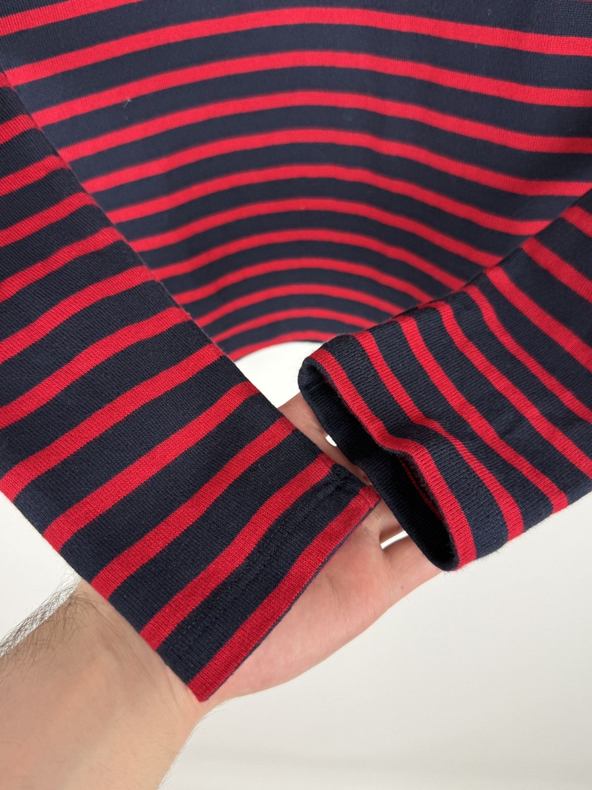 Petit Bateau Petit Bateau Red Navy Stripe Sailor Border Long Sleeve Shirt Size M / US 6-8 / IT 42-44 - 6 Thumbnail
