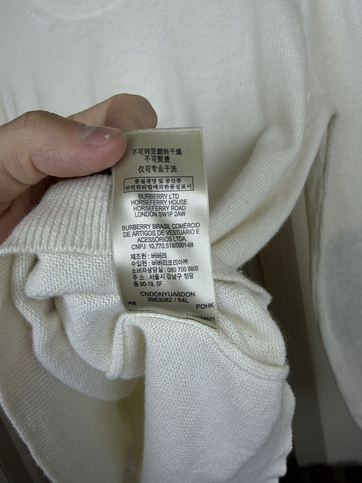 Burberry Vintage Burberry brit cotton cashmere sweater size L Size L / US 10 / IT 46 - 12 Thumbnail