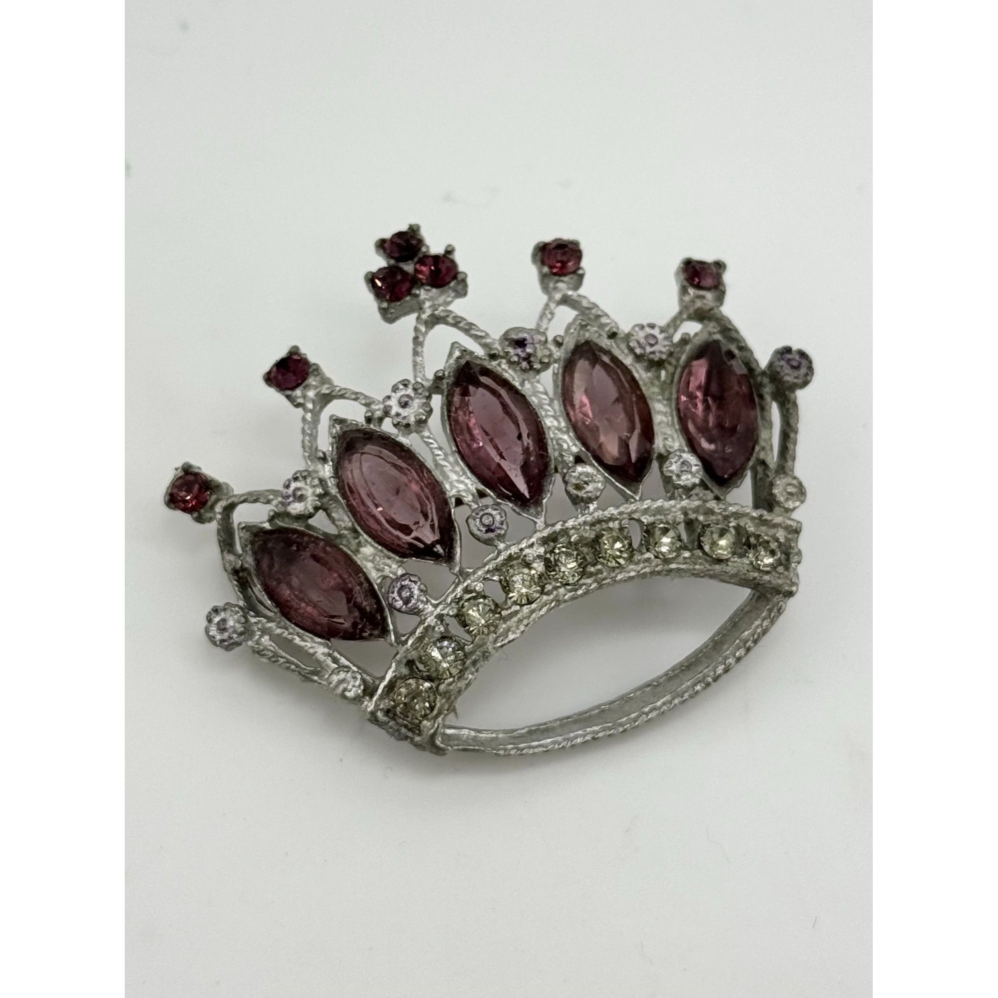 Vintage Vintage CFW estate purple crown brooch pin Size ONE SIZE - 5 Thumbnail