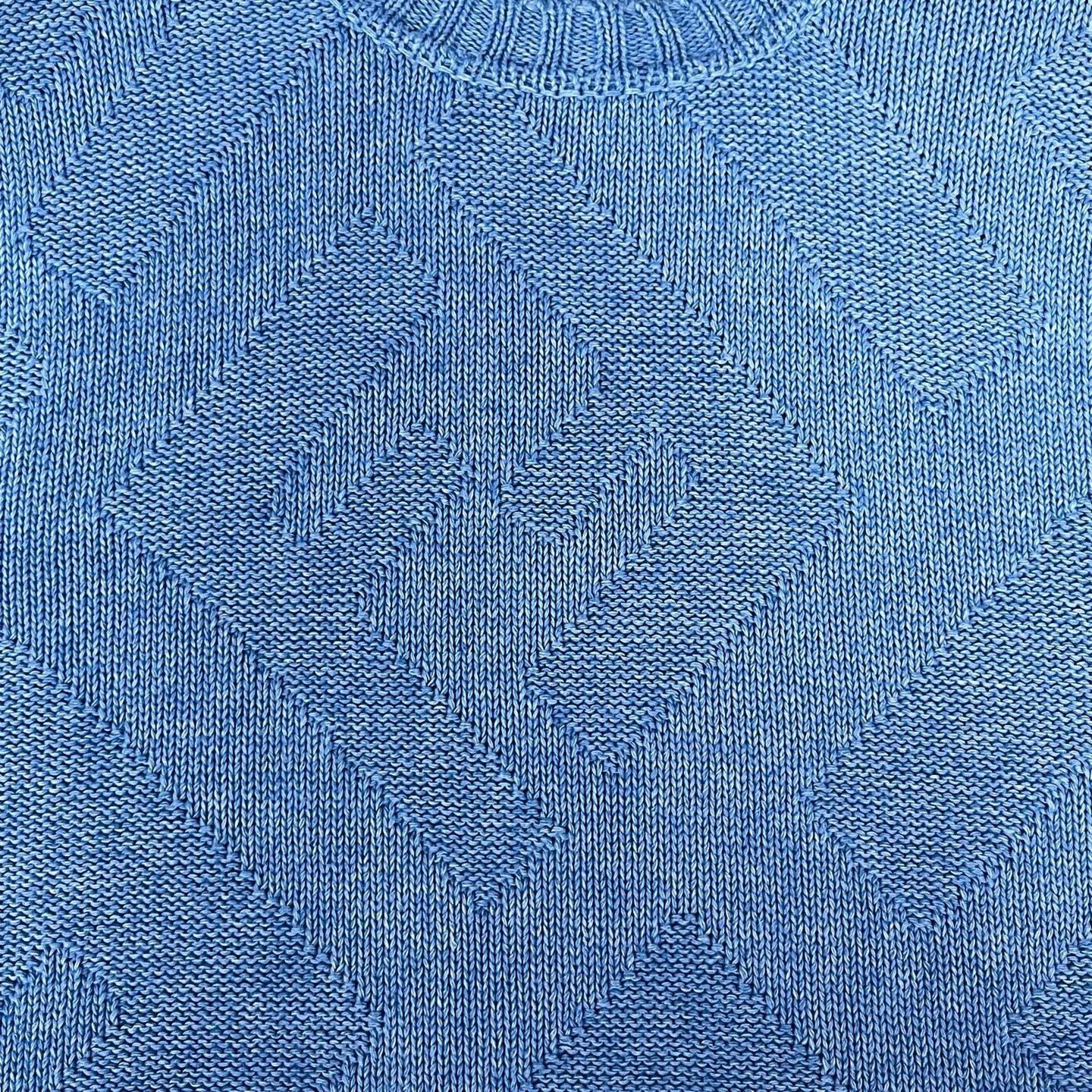Fendi Fendi Blue Double F Intarsia Fringe Knit Size US M / EU 48-50 / 2 - 3 Thumbnail