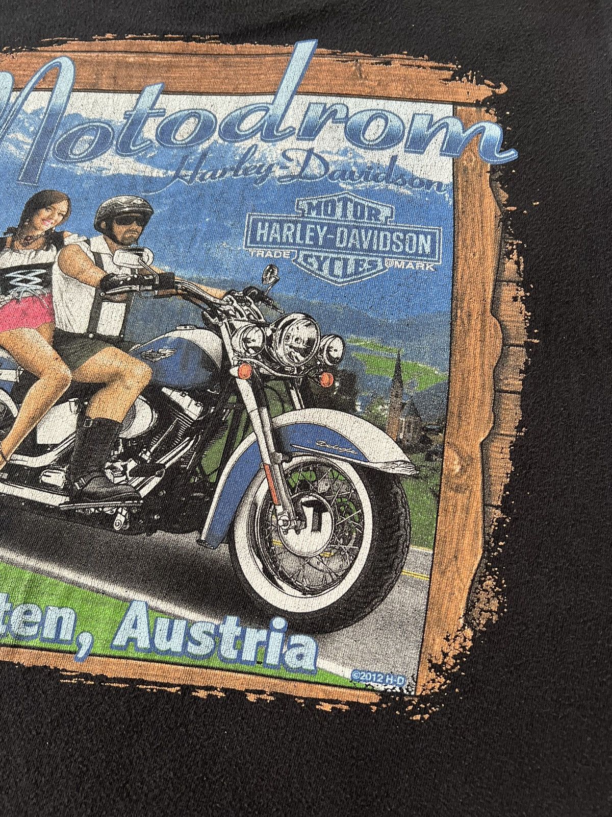 Harley Davidson Vintage 2012 Harley Davidson Motodrom Austria T-shirt Size US M / EU 48-50 / 2 - 14 Thumbnail