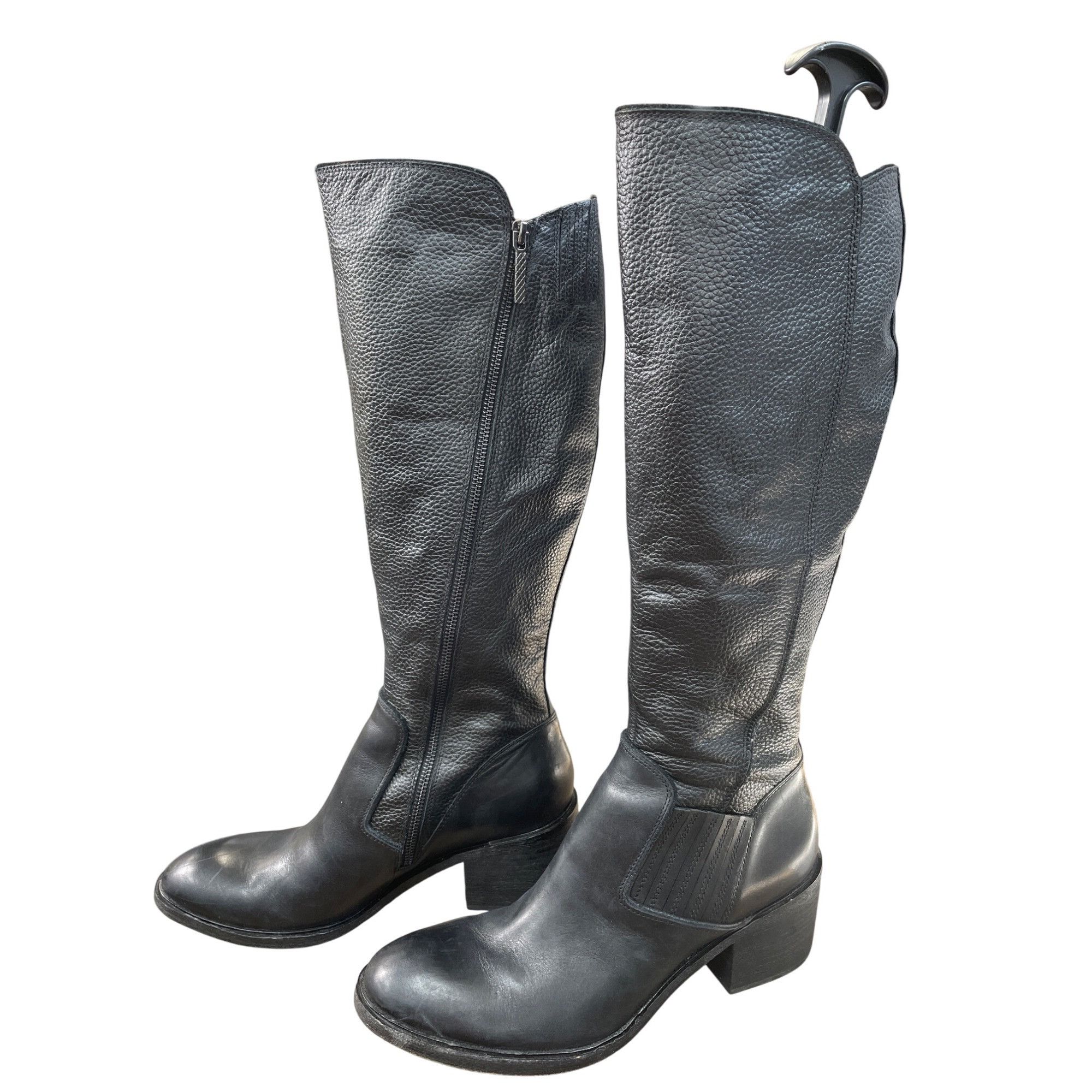 Donald Pliner Donald J Pliner Womens Black Leather Knee-High Boots Size 10 Size US 10 / IT 40 - 3 Thumbnail