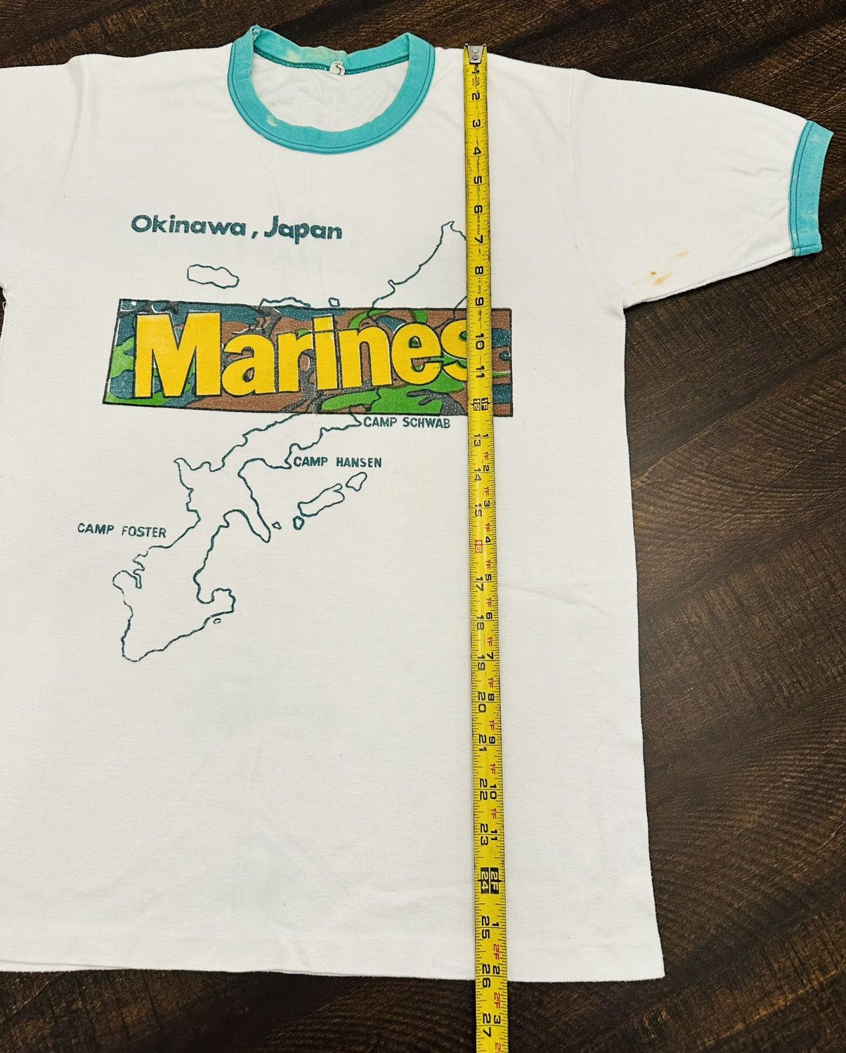 Other Vintage 70’s Marine’s Okinawa Ringer Men’s T-Shirt-Sm/Med Size US M / EU 48-50 / 2 - 7 Thumbnail