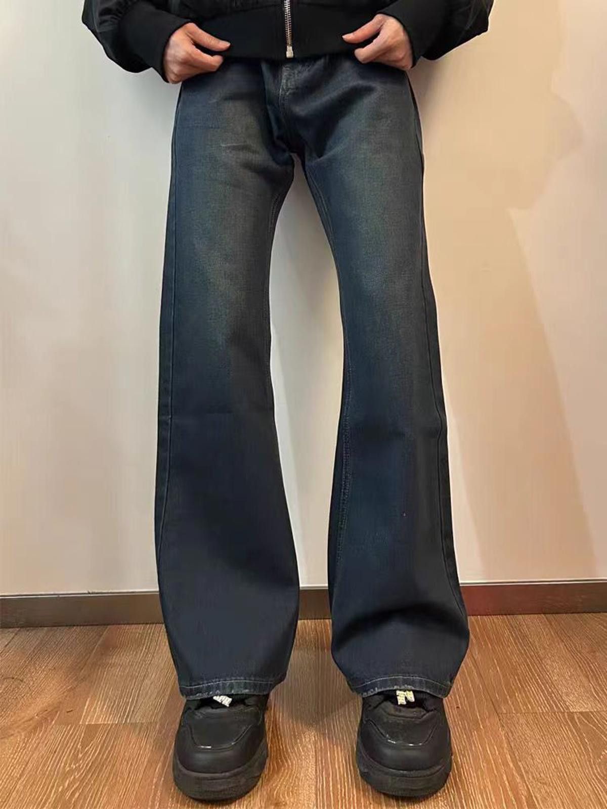 Other Vintage Fade Wax Coated Flare Jeans, Wide Leg Jeans Size US 32 / EU 48 - 2 Thumbnail