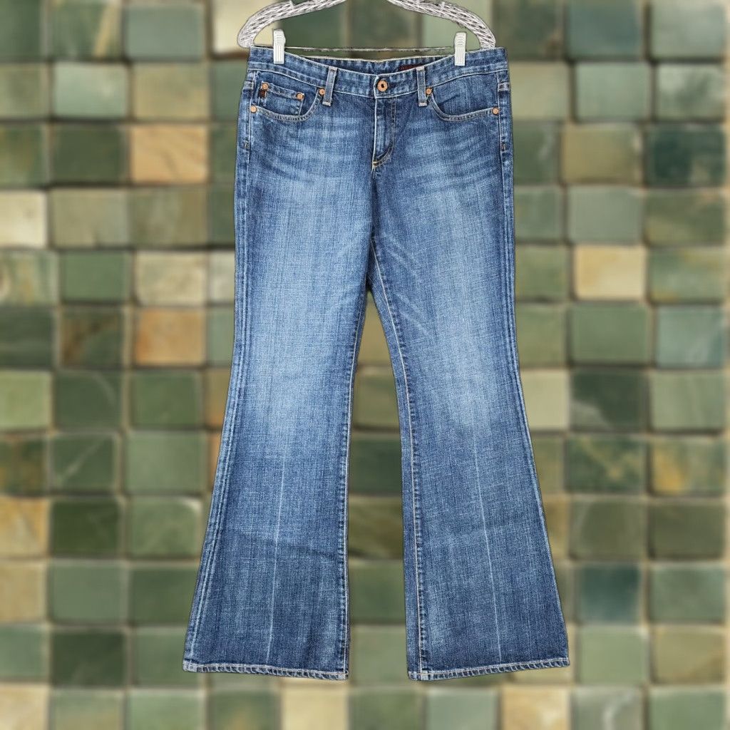 Vintage AG Adriano Goldschmied Womens Flared Jeans Size 31R Blue Size 24" / US 00 / IT 34 - 1 Thumbnail