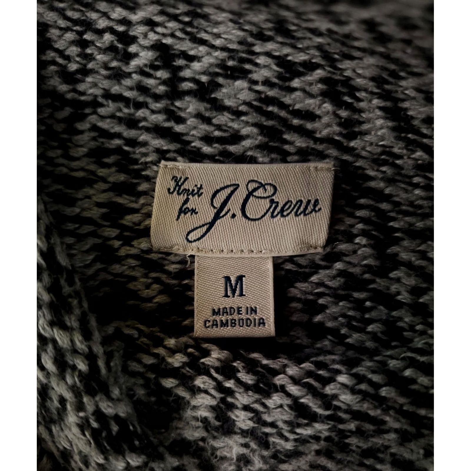 J.Crew J.CREW Sweater Roll Neck Cotton Salt Pepper Marble Black Gray Mens M Sweatshirt Pullover Black Gray Cotton Mens M Size US M / EU 48-50 / 2 - 2 Thumbnail