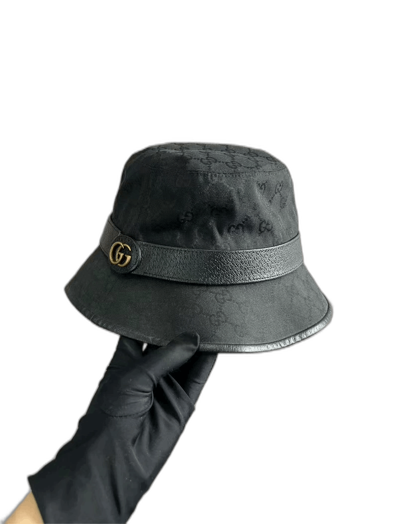 Gucci Gucci Black Floral Fisherman Hat Size M-2505 Size ONE SIZE - 1 Thumbnail