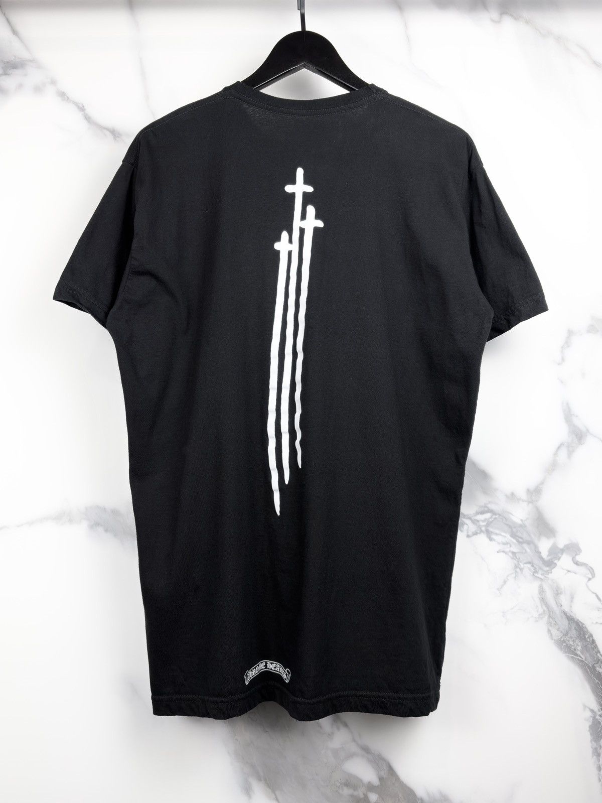Chrome Hearts CH RS3 Triple Cross Logo Tee in Black | Grailed