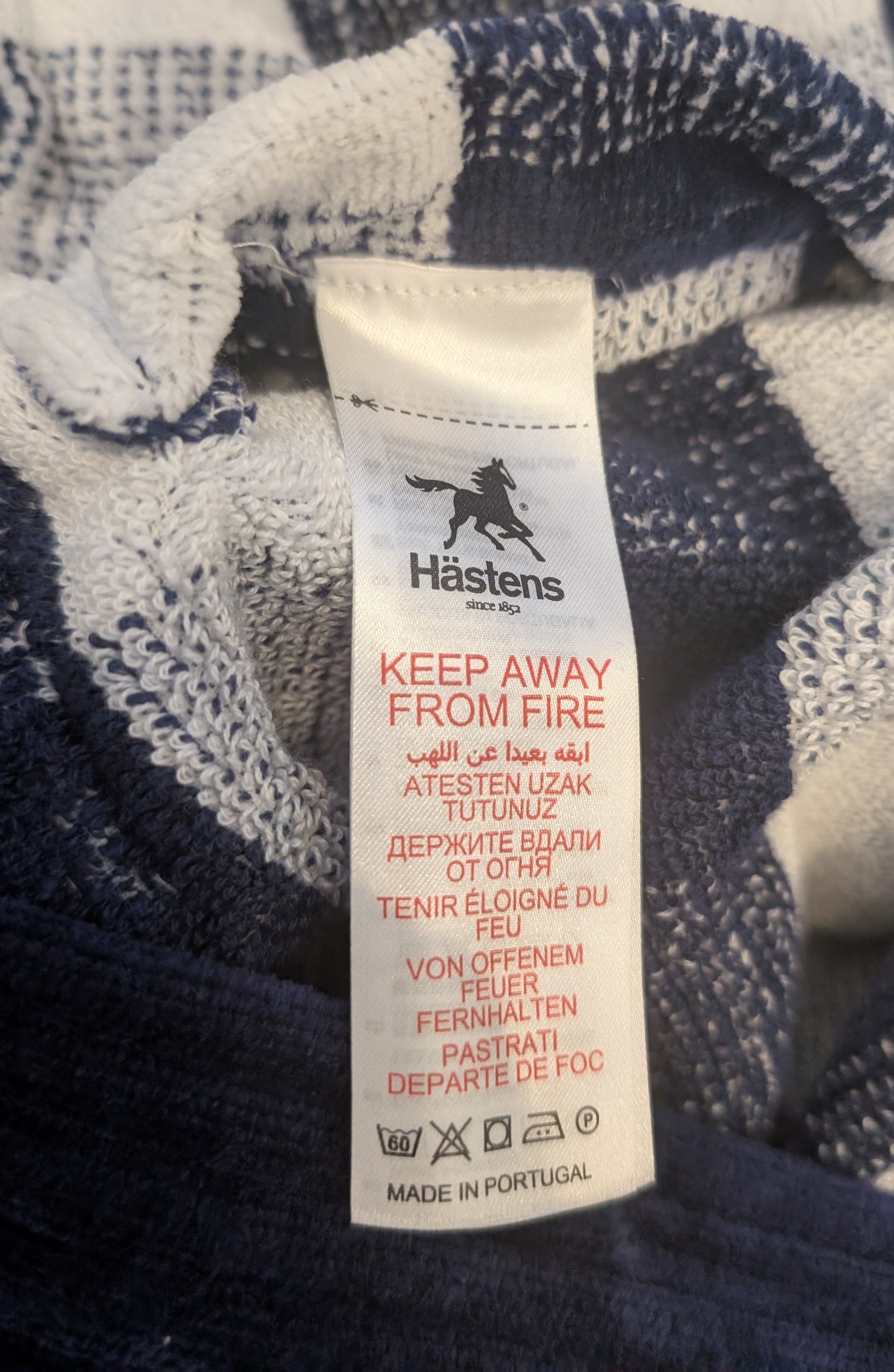 Other Hastens Cotton Terry Long Sleeve Gingham Robe Size US S / EU 44-46 / 1 - 4 Thumbnail