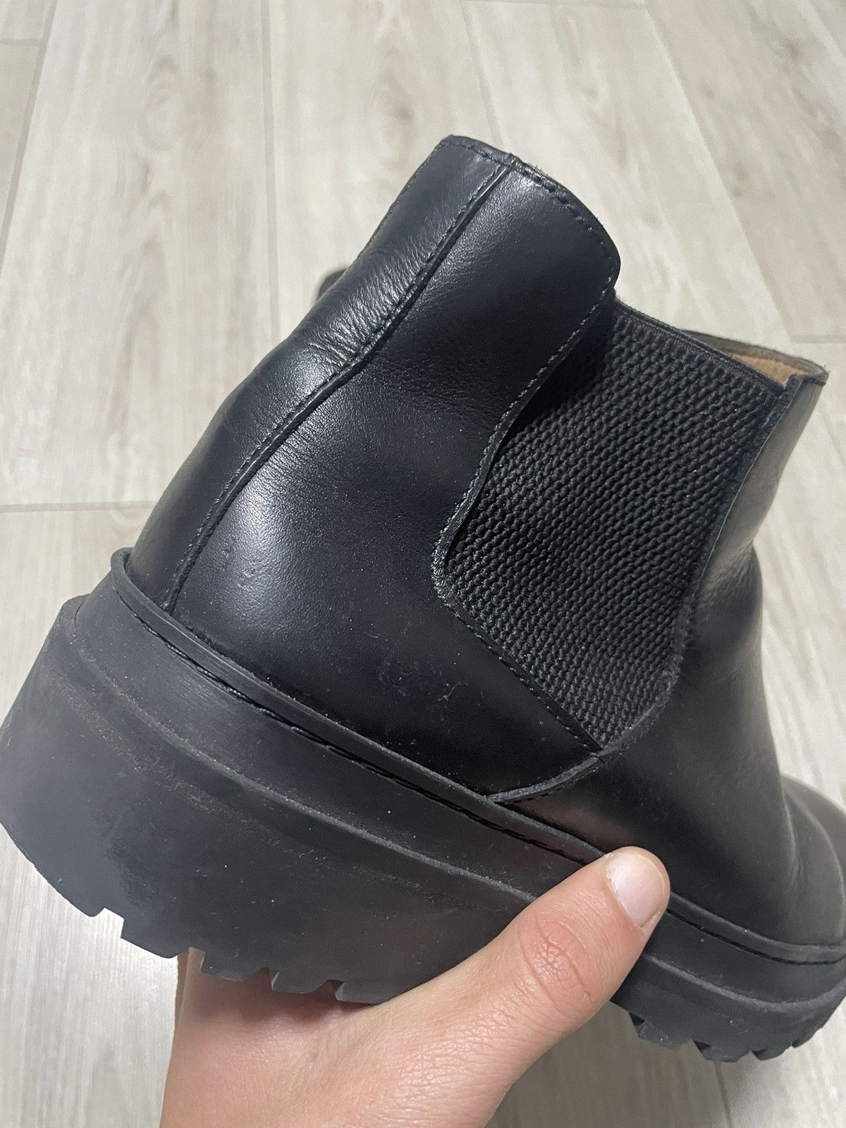 A.P.C. APC Leather Chelsea Black Classic Boot 27.5 cm Size US 10 / EU 43 - 11 Thumbnail