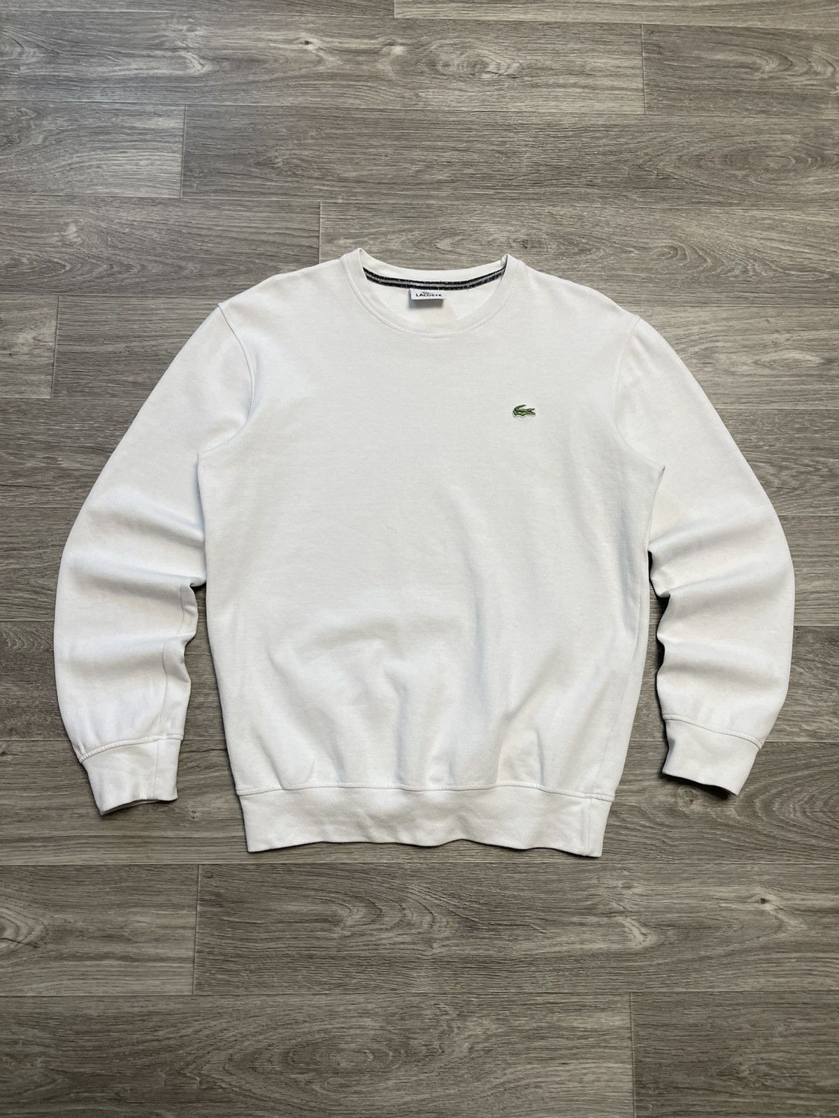 Lacoste Vintage Lacoste White Sweatshirt Crewneck Size US M / EU 48-50 / 2 - 1 Thumbnail
