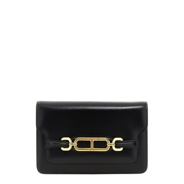 Tom Ford TOM FORD Whitney Palmellato Small Black Leather Shoulder Bag Size ONE SIZE - 1 Thumbnail