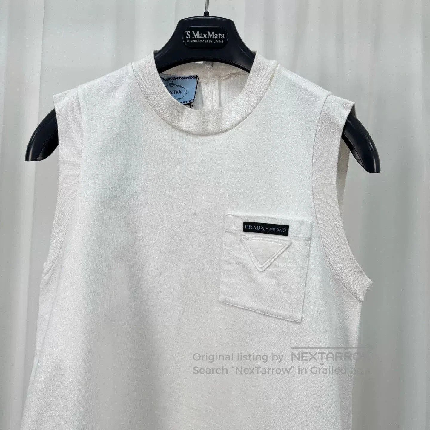 Prada Prada Bow Triangle Logo Sleeveless Dress. Size US M / EU 48-50 / 2 - 3 Thumbnail