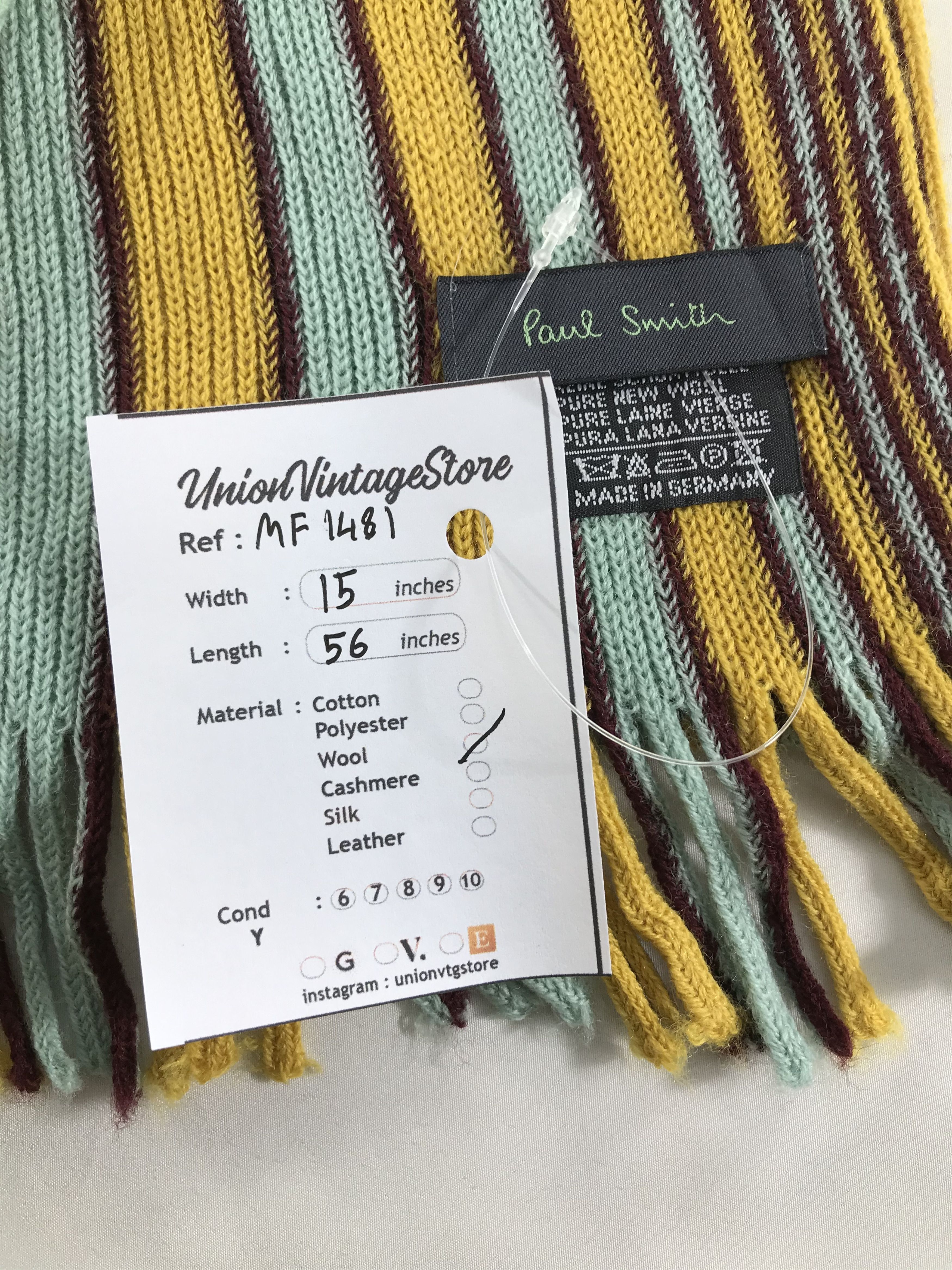 Paul Smith Vintage Paul Smith Scarf/Muffler/Neckwear MF1481 Size ONE SIZE - 5 Thumbnail