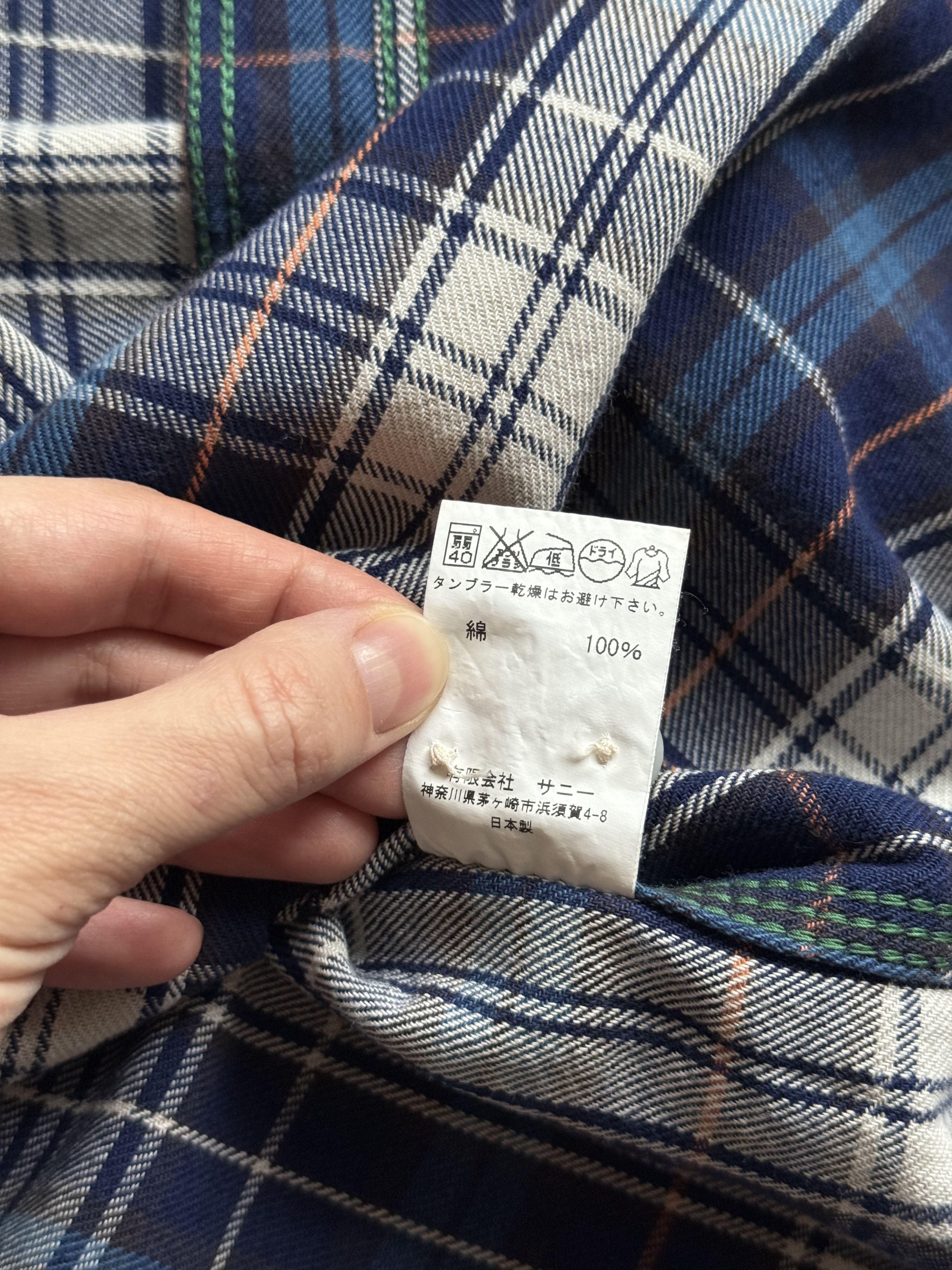 Sunny Sports Men's Sunny Sports Japan Made Check Shirt M-L Size US L / EU 52-54 / 3 - 6 Thumbnail