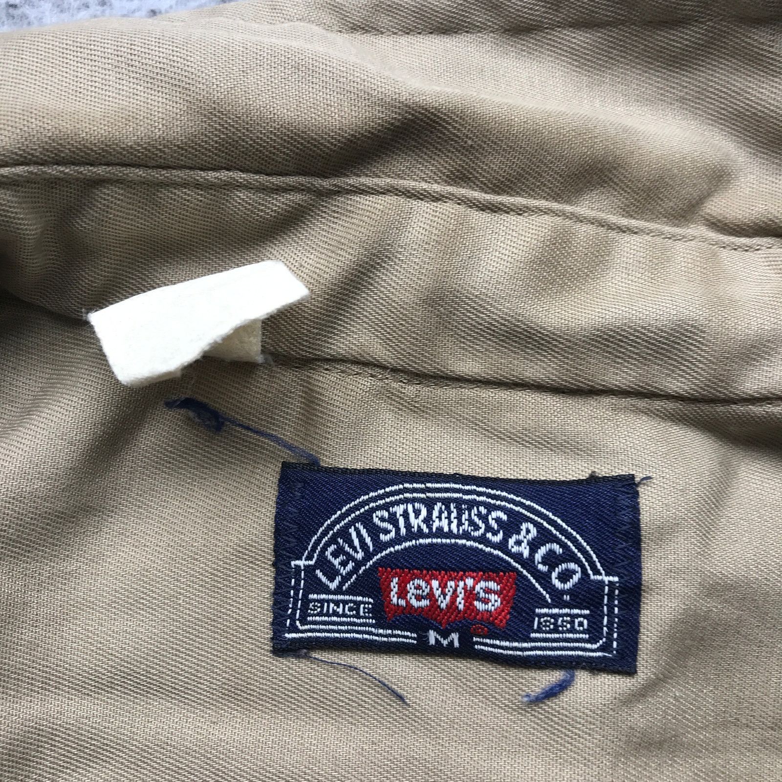 Levi's VTG 80s Levis Work Twill Button Shirt Men Medium Long Sleeve Size US M / EU 48-50 / 2 - 3 Thumbnail