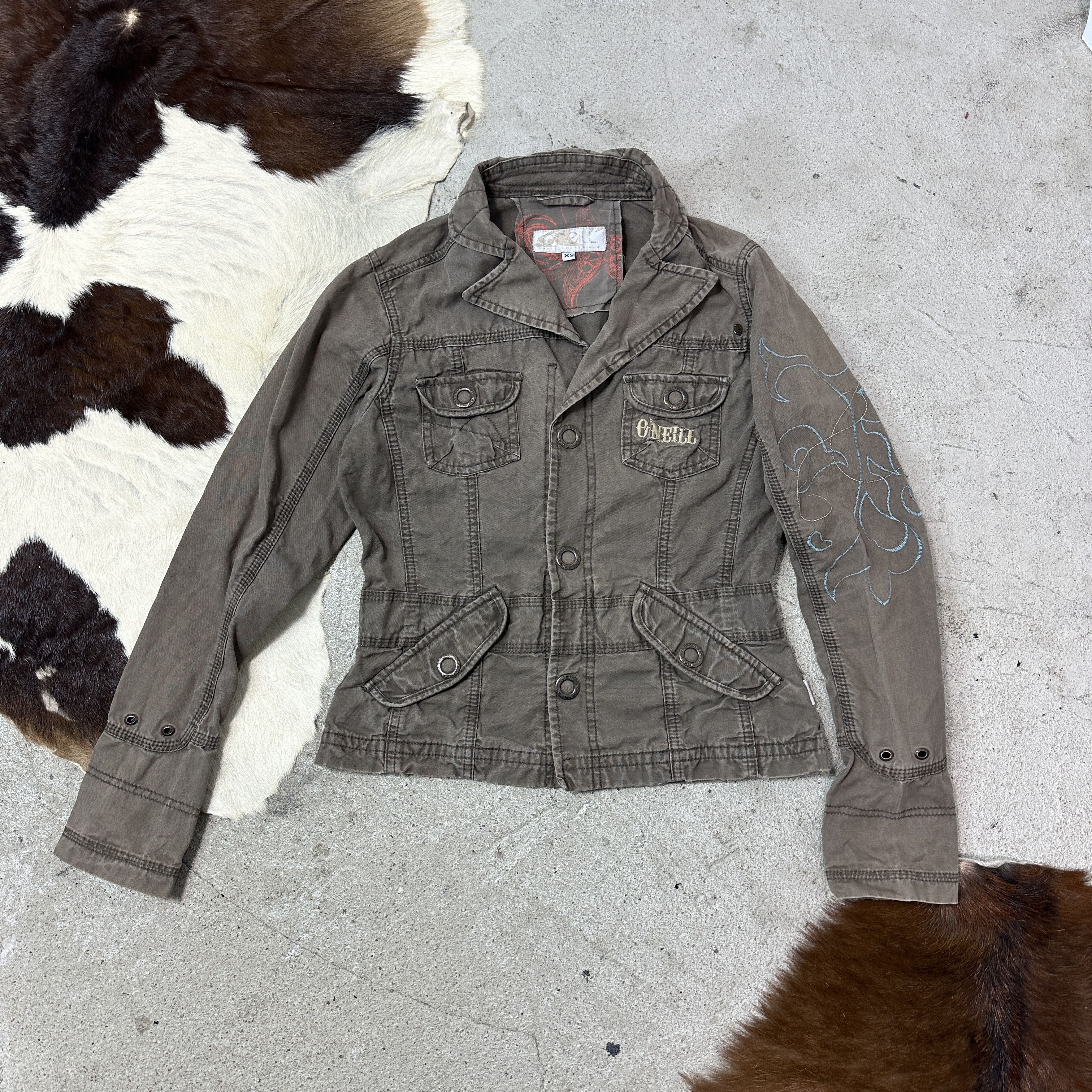 O'Neill Vintage Avant Garde Utility Military Styled oNeil Jacket 00s Size XS / US 0-2 / IT 36-38 - 2 Thumbnail