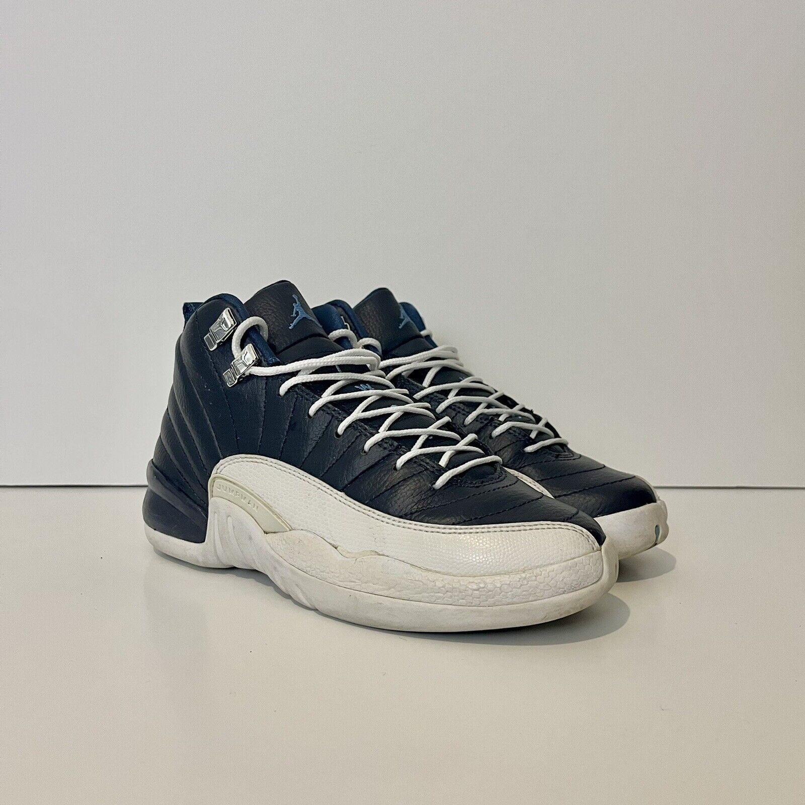 Nike 2012 Nike Air Jordan 12 XII GS Obsidian Blue 153265 410 5Y Size US 6.5 / IT 36.5 - 3 Thumbnail