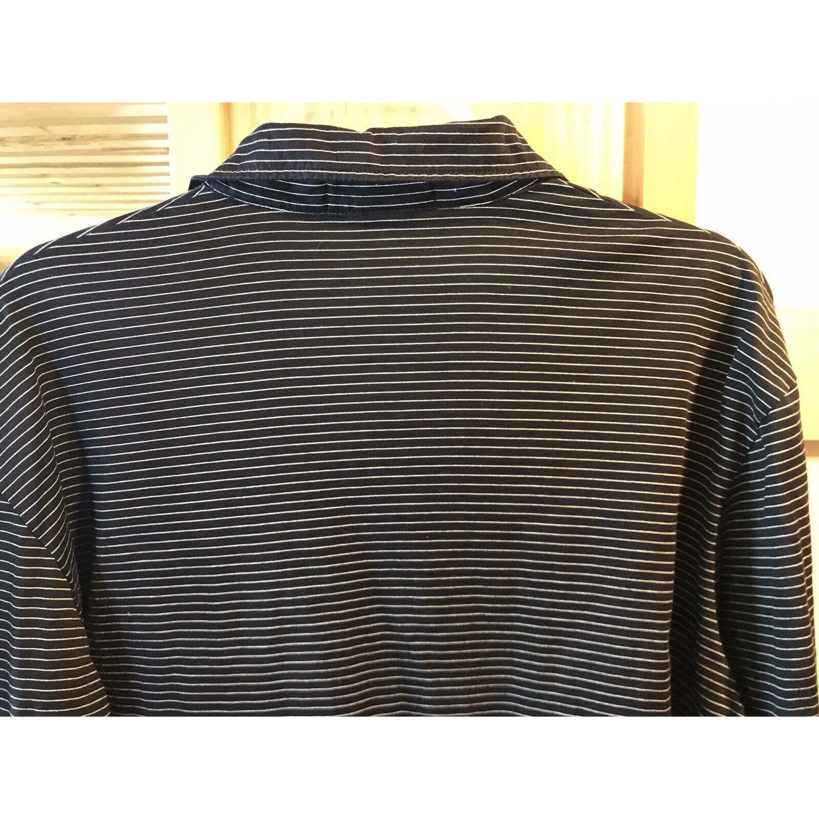 Polo Ralph Lauren Polo Ralph Lauren Men’s L Navy Blue Striped LS Cotton Polo Size US L / EU 52-54 / 3 - 10 Thumbnail
