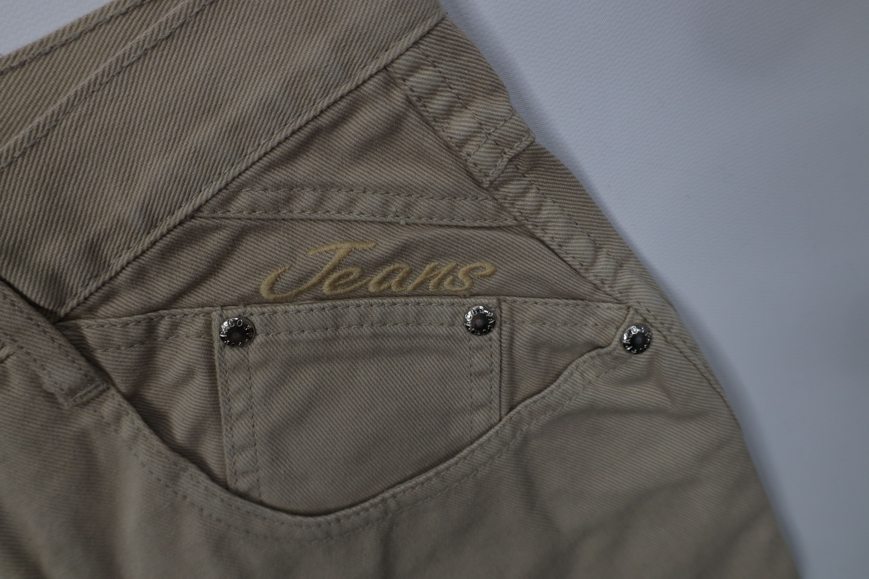 Vintage Deadstock Vintage 90s Paco Hip Hop Denim Jean Shorts Tan Size US 32 / EU 48 - 5 Thumbnail