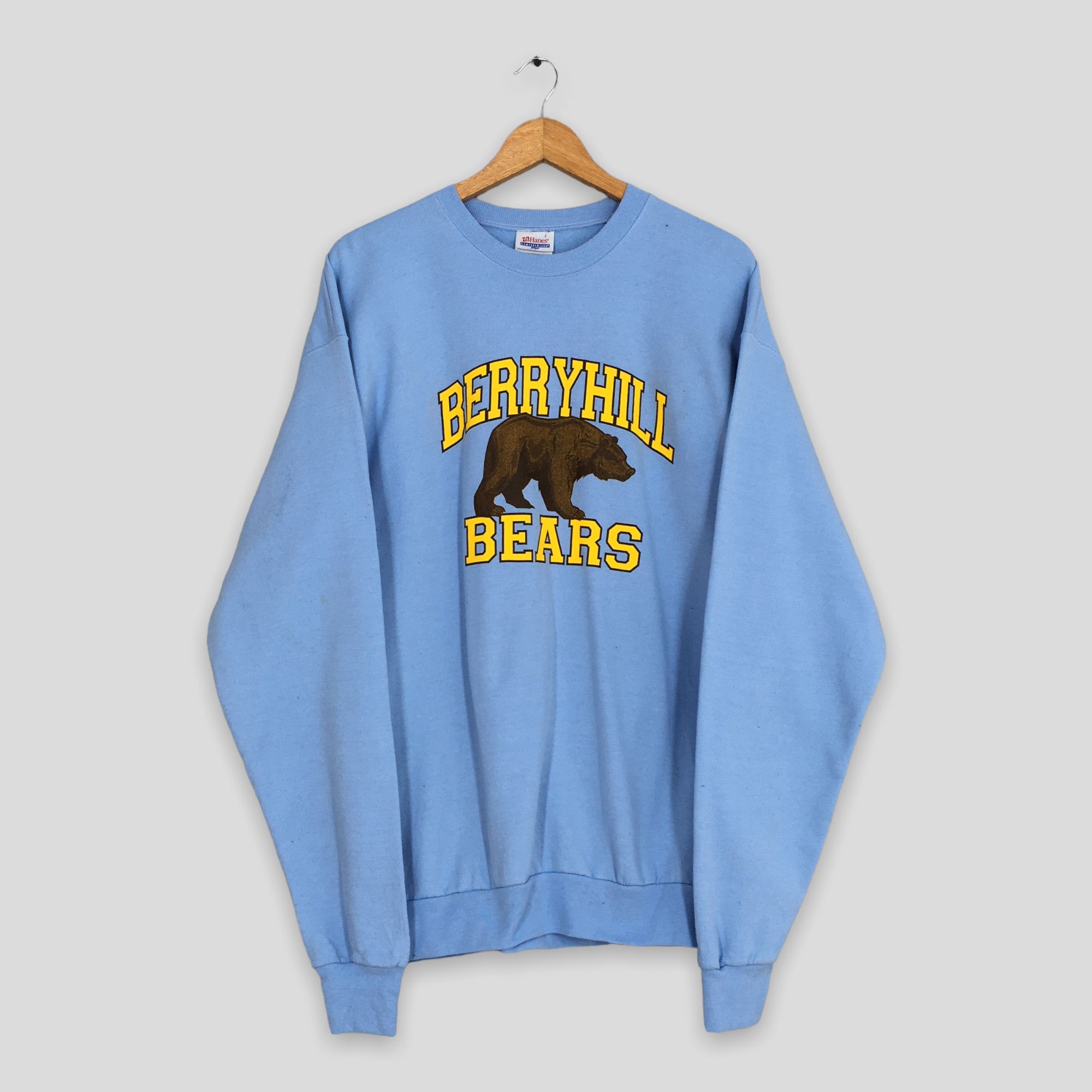 Hanes Vintage 90s Berryhill Bears Blue Sweatshirt Large Size US L / EU 52-54 / 3 - 1 Thumbnail