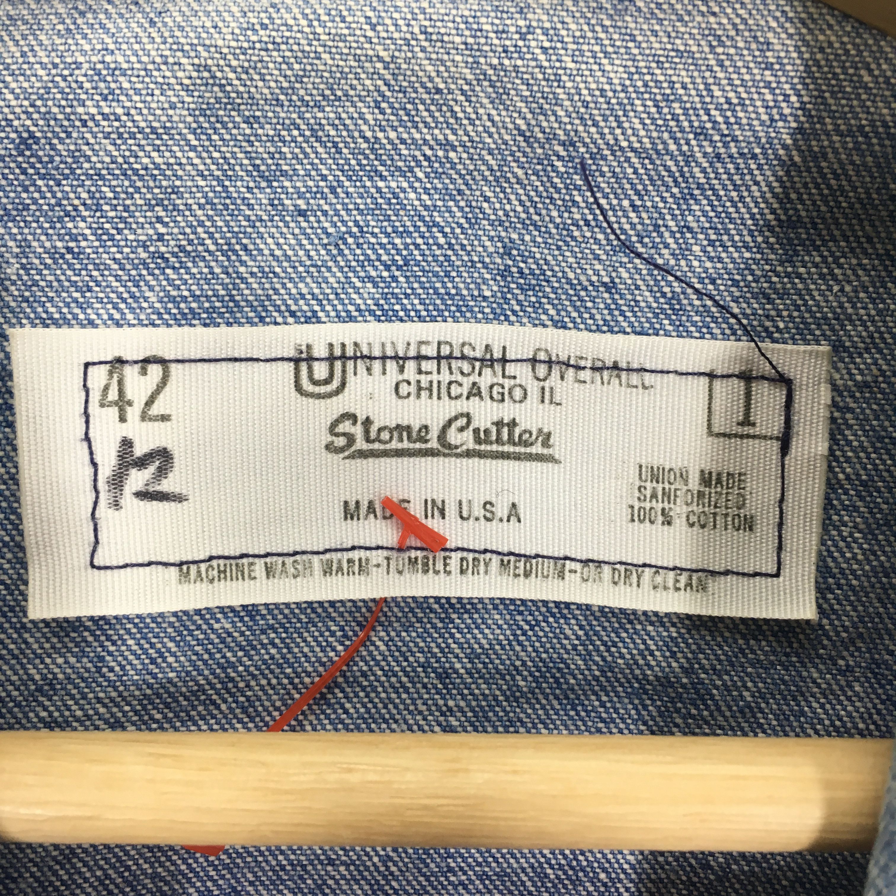 Universal Overall Chicago Vintage 90's Universal Overall Stone Cutter Usa Denim Size US L / EU 52-54 / 3 - 13 Thumbnail