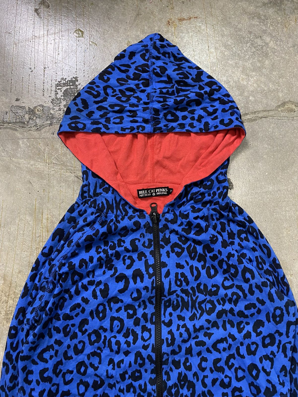 20471120 Hell cat punk blue leopard reversible hoodie Size M / US 6-8 / IT 42-44 - 3 Thumbnail