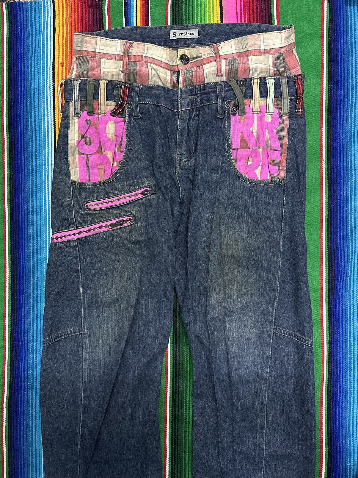 Japanese Brand 💥Double Waist Flare💥 SORRIDERE double waist Multipocket 💥 Size US 32 / EU 48 - 8 Thumbnail