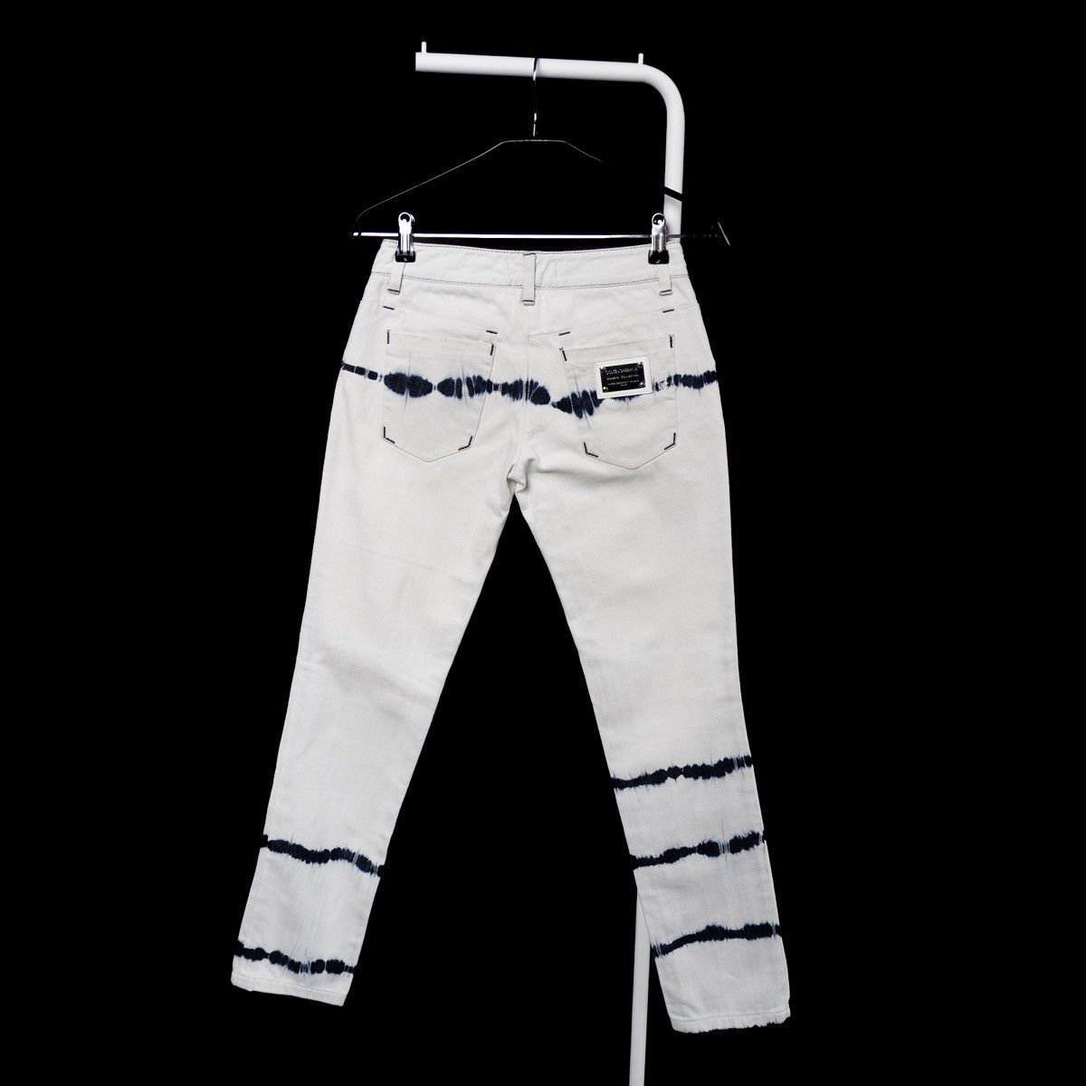 Dolce & Gabbana Dolce&Gabbana Womens White Jeans Tie Dye Designer Denim Size 27" / US 4 / IT 40 - 2 Thumbnail